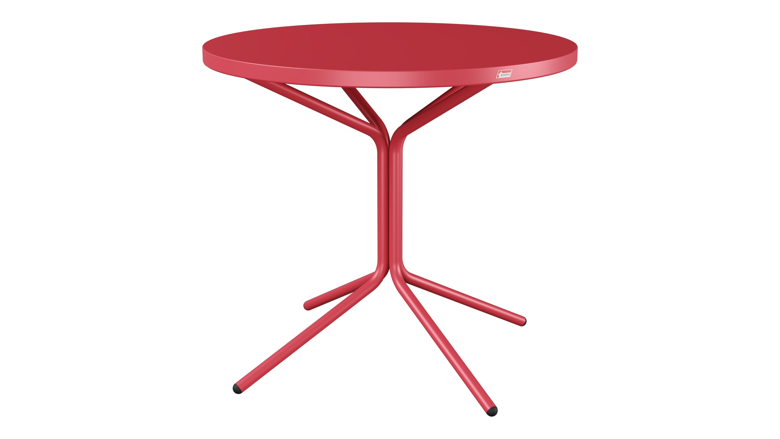 PIX Metall-Gartentisch ø80 / 72 in Ahornrot präsentiert im Onlineshop von KAQTU Design AG. Gartentisch ist von Schaffner