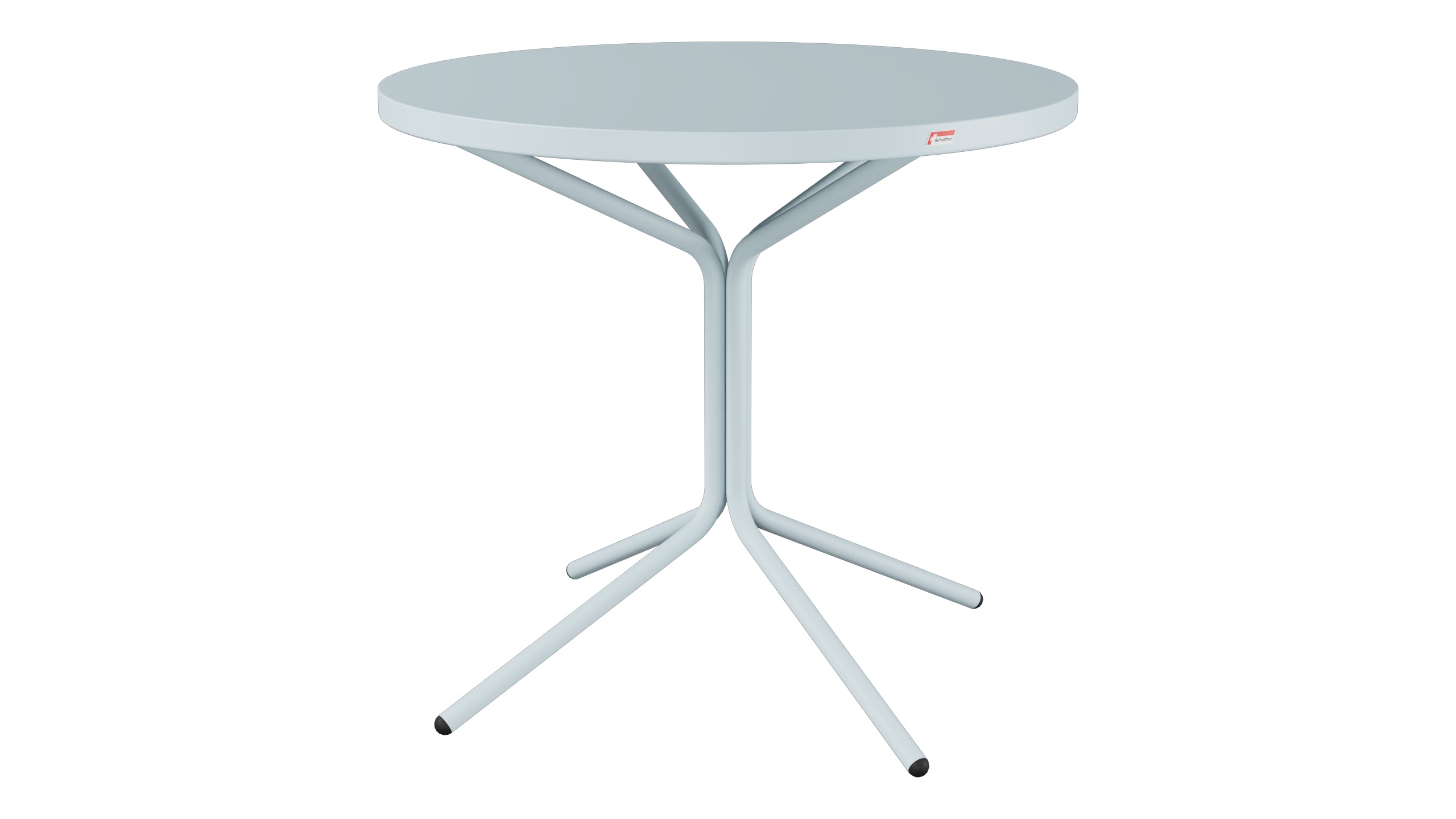 PIX Metall-Gartentisch ø80 / 72 in Pastellblau präsentiert im Onlineshop von KAQTU Design AG. Gartentisch ist von Schaffner