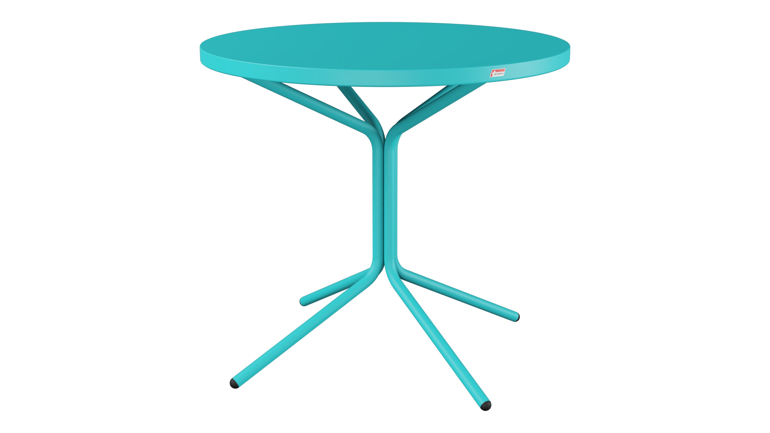 PIX Metall-Gartentisch ø80 / 72 in Türkis präsentiert im Onlineshop von KAQTU Design AG. Gartentisch ist von Schaffner