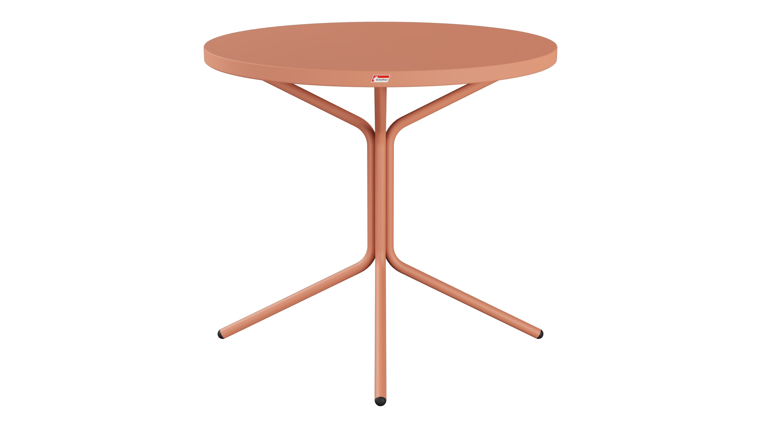 PIX Metall-Gartentisch ø80 / 72 in Pastellterracotta präsentiert im Onlineshop von KAQTU Design AG. Gartentisch ist von Schaffner