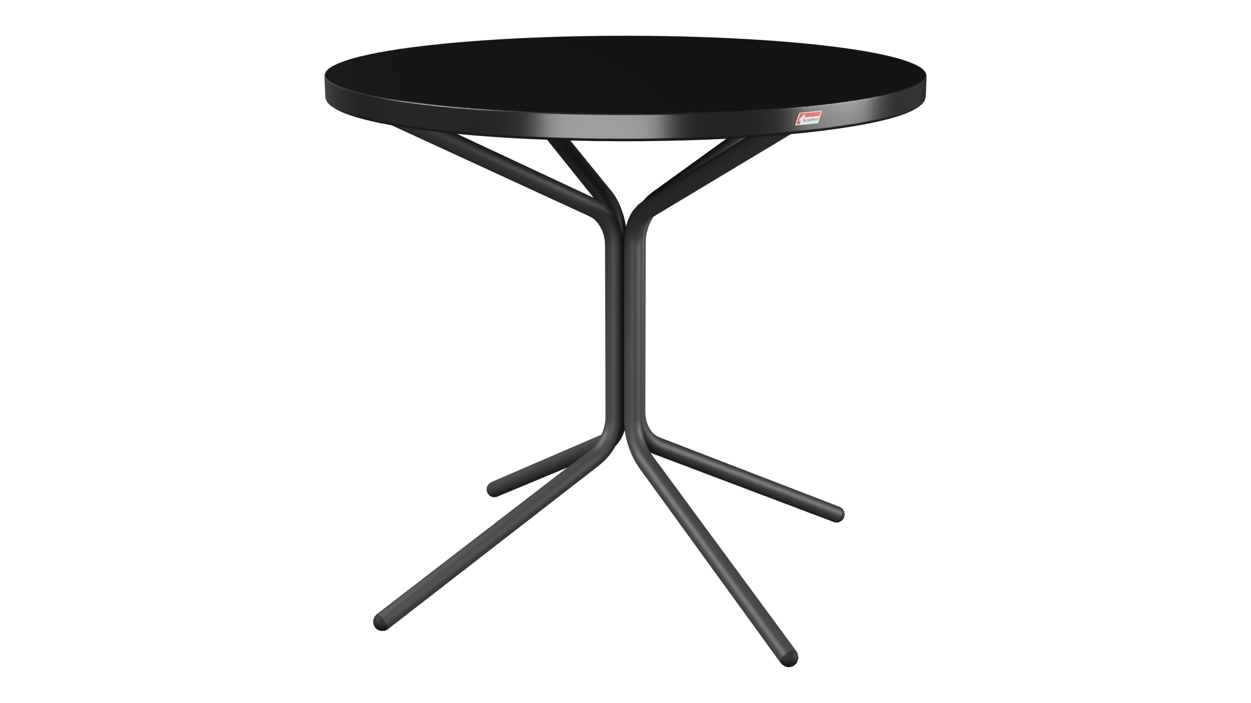 PIX Metall-Gartentisch ø80 / 72 in Schwarz präsentiert im Onlineshop von KAQTU Design AG. Gartentisch ist von Schaffner