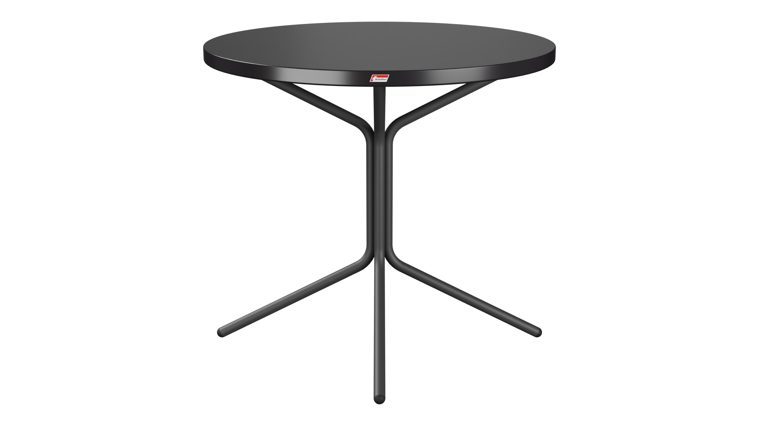 PIX Metall-Gartentisch ø80 / 72 in Schwarz präsentiert im Onlineshop von KAQTU Design AG. Gartentisch ist von Schaffner