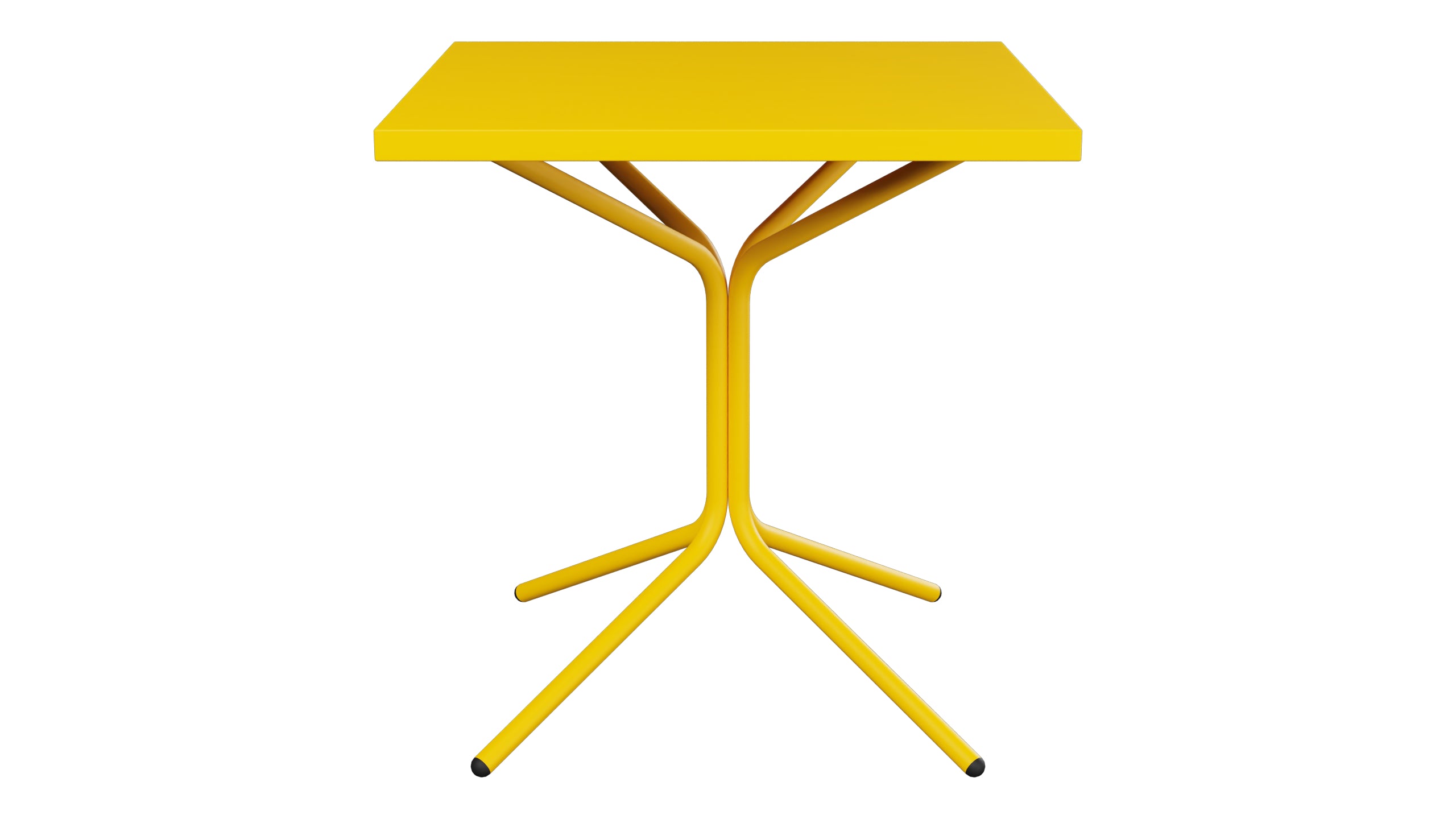 PIX Metall-Gartentisch 70x70 / 72 in Gelb präsentiert im Onlineshop von KAQTU Design AG. Gartentisch ist von Schaffner