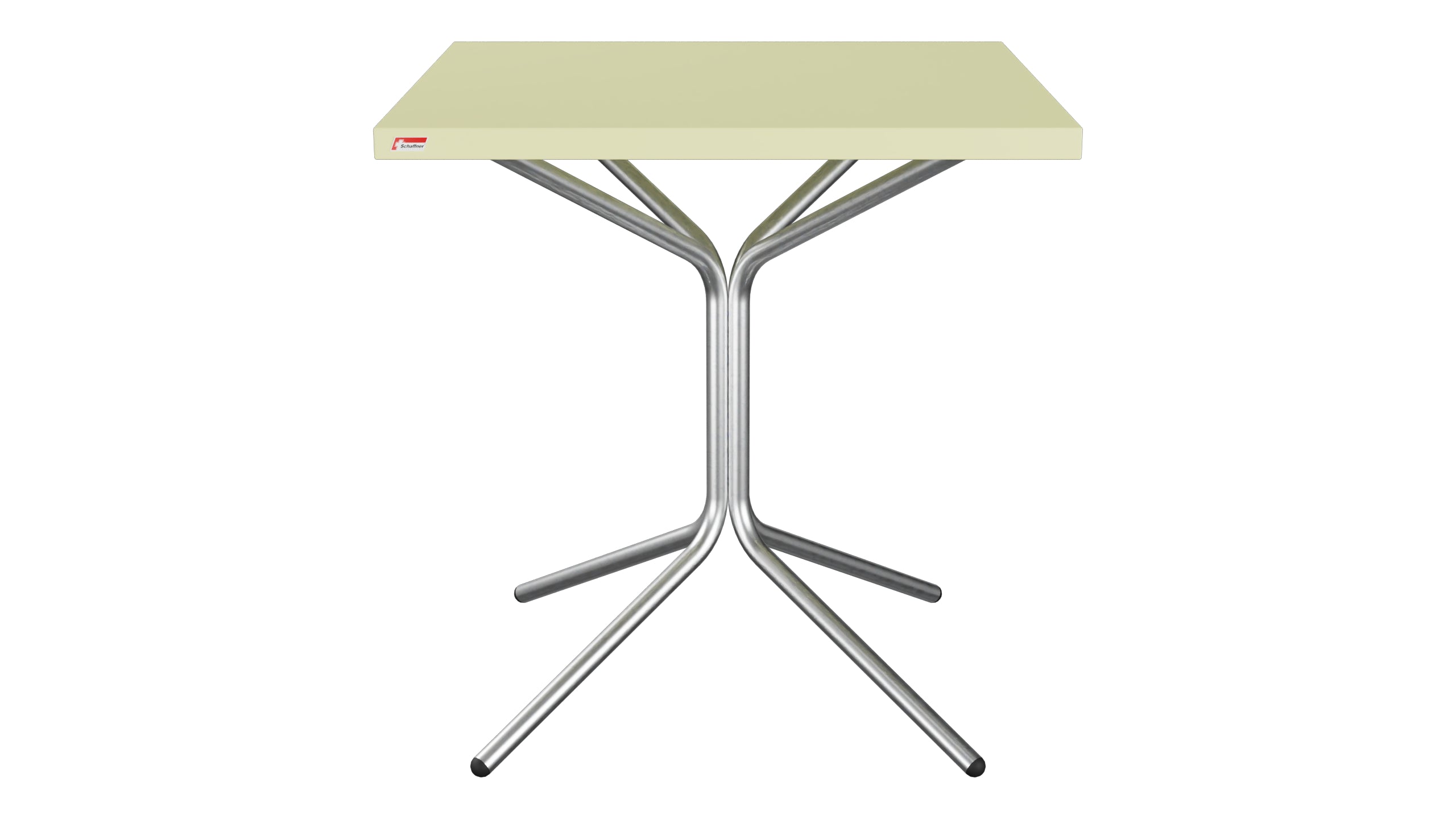 PIX Metall-Gartentisch 70x70 / 72 in Buchsbaumgelb präsentiert im Onlineshop von KAQTU Design AG. Gartentisch ist von Schaffner