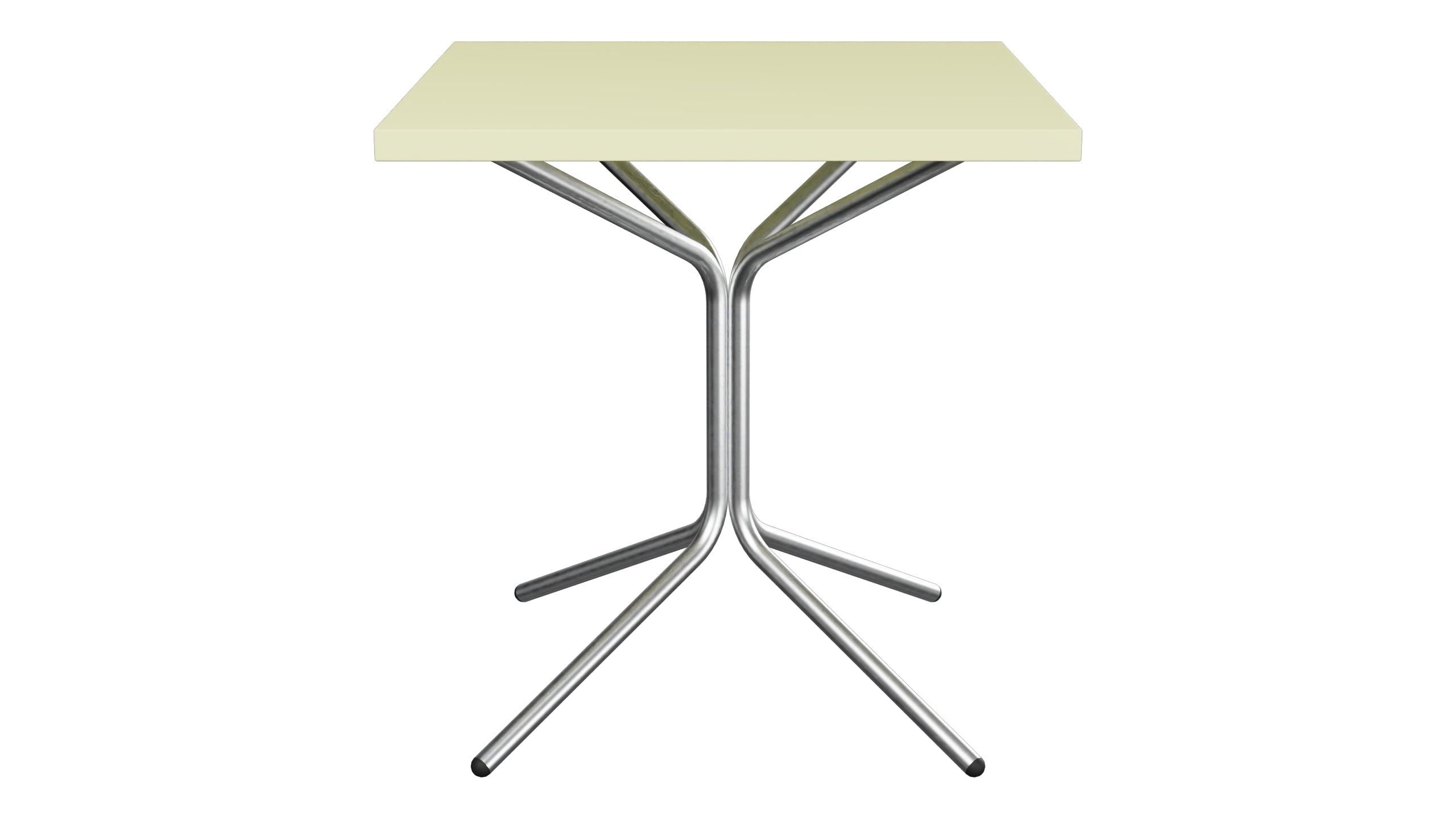 PIX Metall-Gartentisch 70x70 / 72 in Buchsbaumgelb präsentiert im Onlineshop von KAQTU Design AG. Gartentisch ist von Schaffner