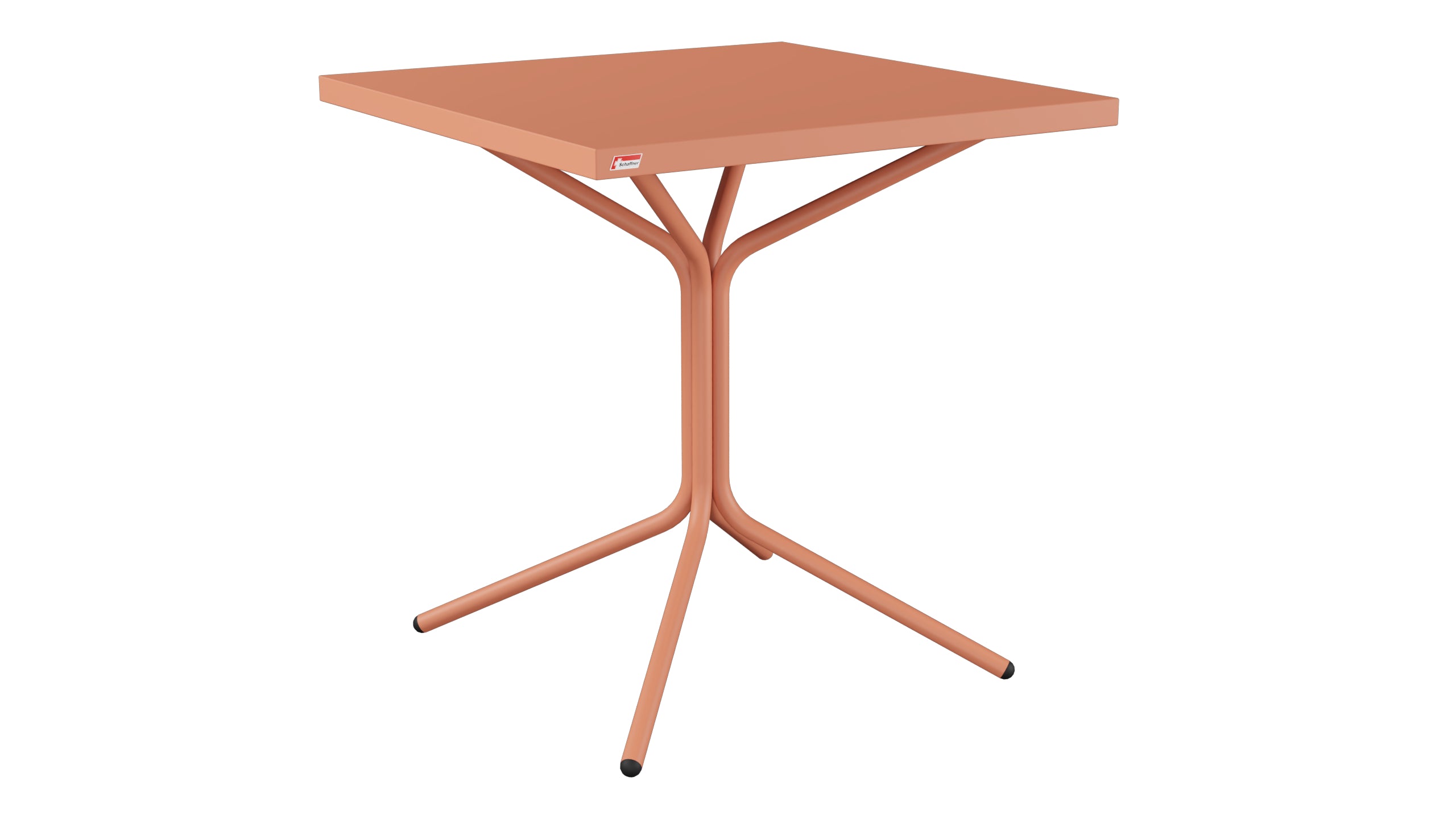 PIX Metall-Gartentisch 70x70 / 72 in Pastellterracotta präsentiert im Onlineshop von KAQTU Design AG. Gartentisch ist von Schaffner