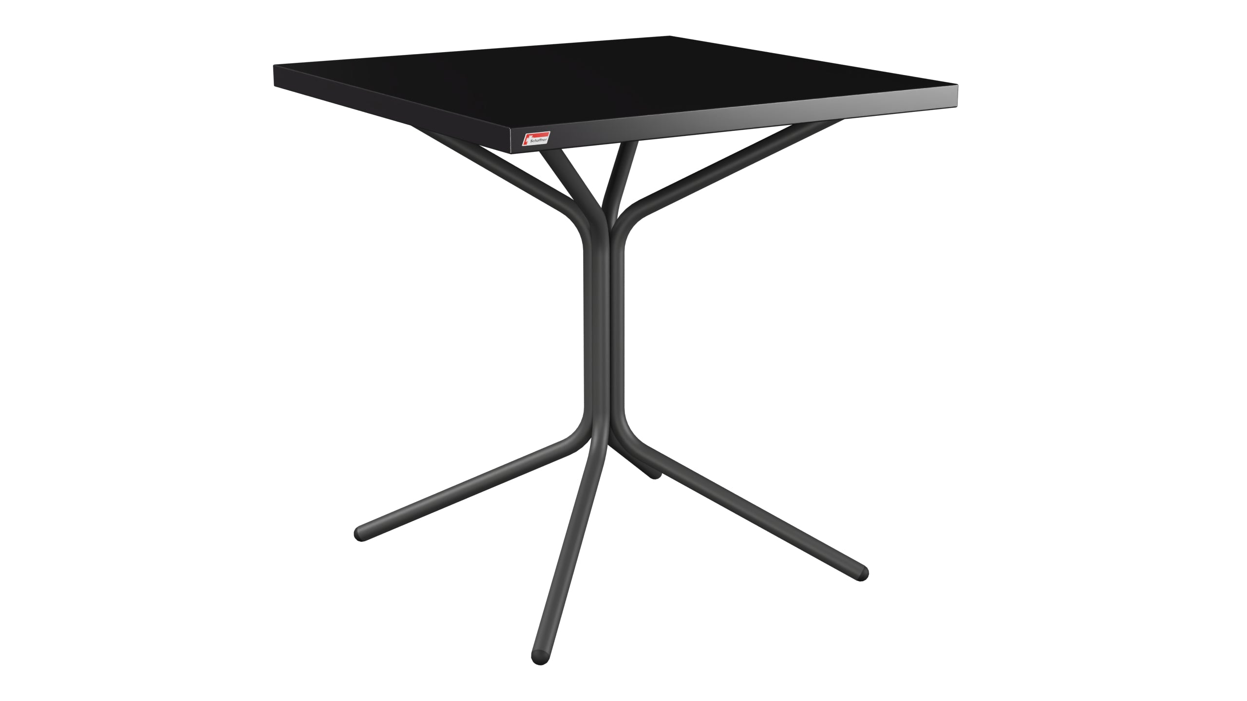 PIX Metall-Gartentisch 70x70 / 72 in Schwarz präsentiert im Onlineshop von KAQTU Design AG. Gartentisch ist von Schaffner
