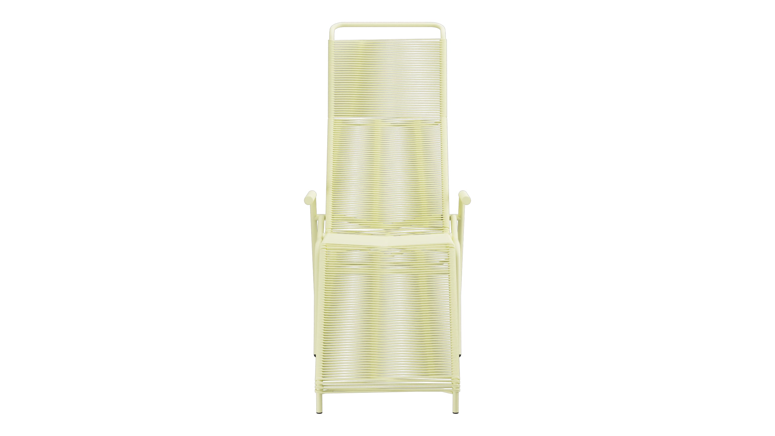 Säntis Spaghetti Liegestuhl in Buchsbaumgelb präsentiert im Onlineshop von KAQTU Design AG. Liegestuhl ist von Schaffner