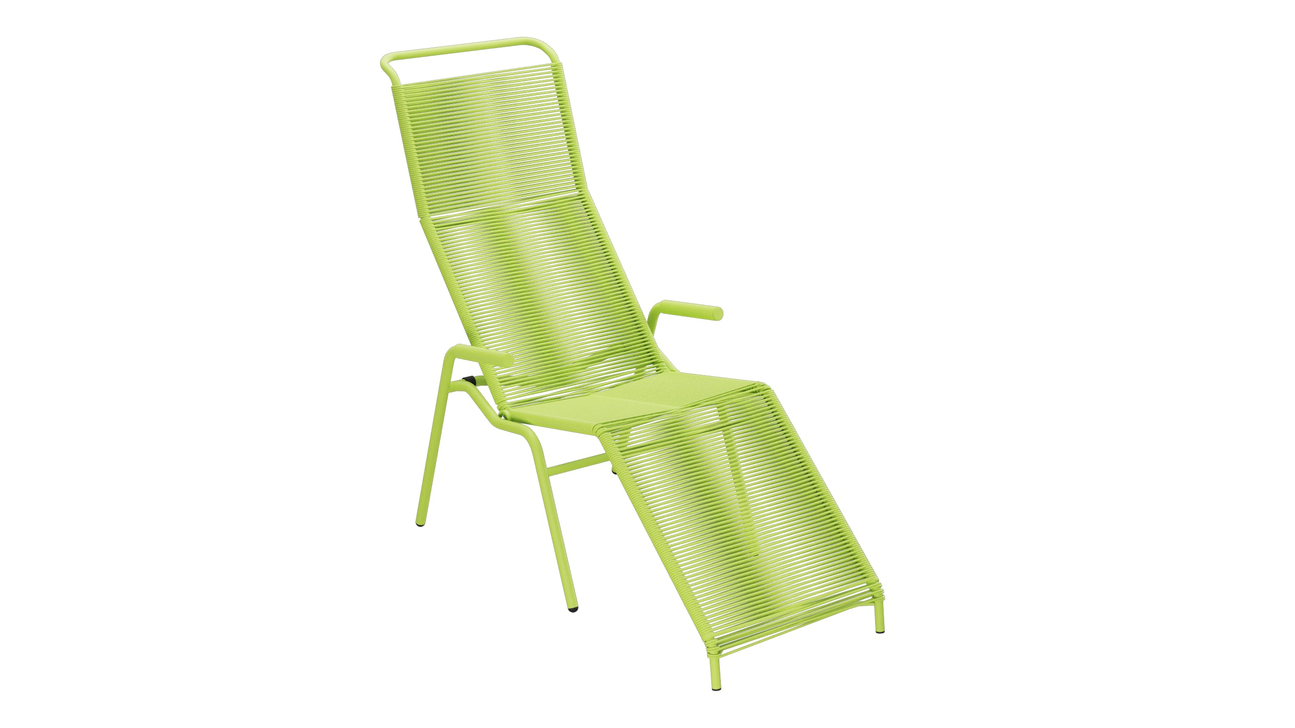 Säntis Spaghetti Liegestuhl in Hellgrün präsentiert im Onlineshop von KAQTU Design AG. Liegestuhl ist von Schaffner