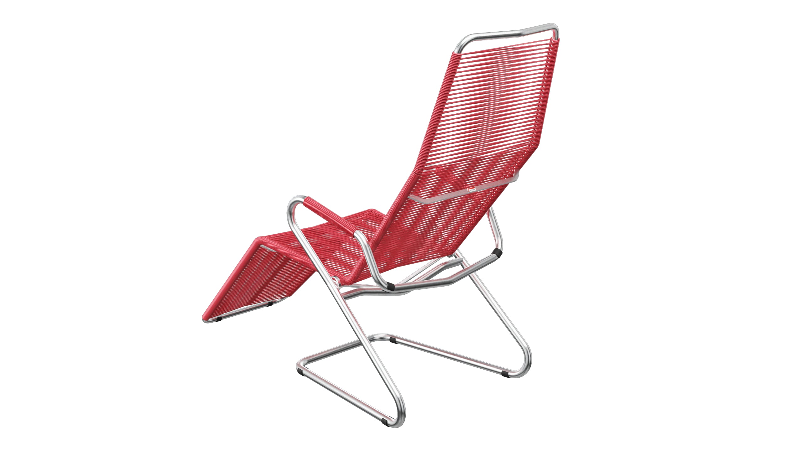Locarno Spaghetti Liegestuhl in Ahornrot präsentiert im Onlineshop von KAQTU Design AG. Liegestuhl ist von Schaffner