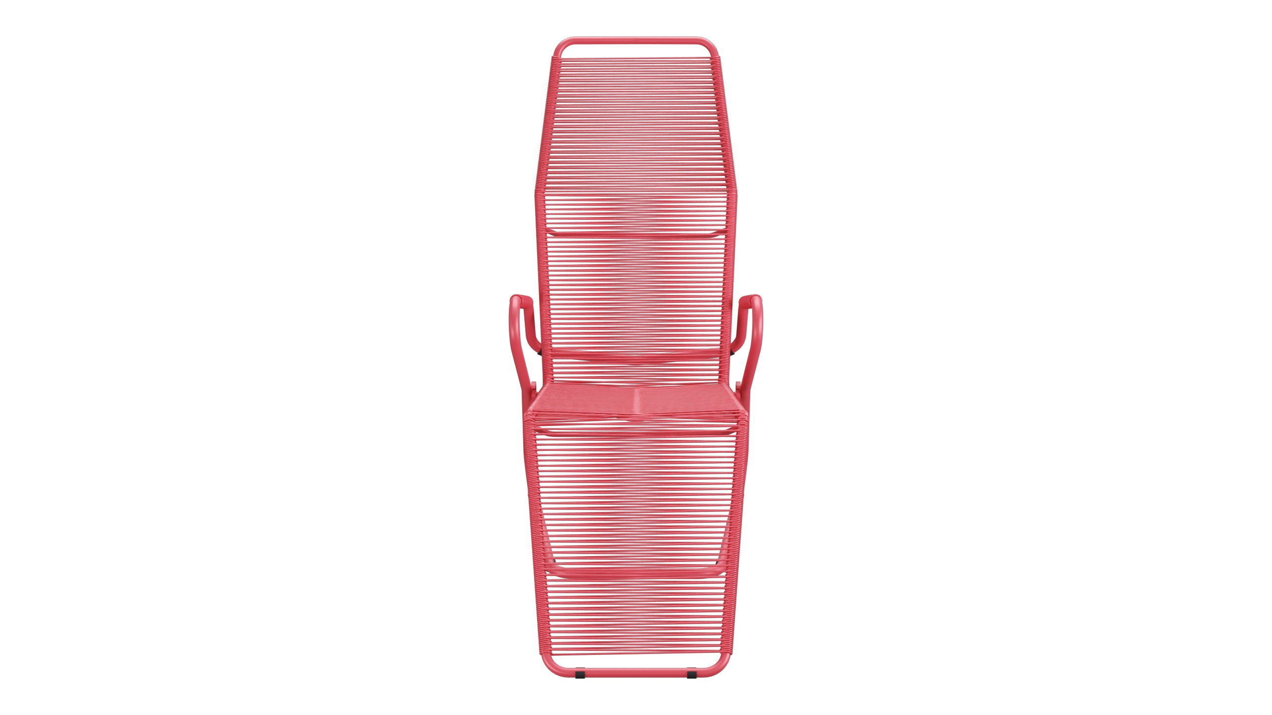 Locarno Spaghetti Liegestuhl in Ahornrot präsentiert im Onlineshop von KAQTU Design AG. Liegestuhl ist von Schaffner
