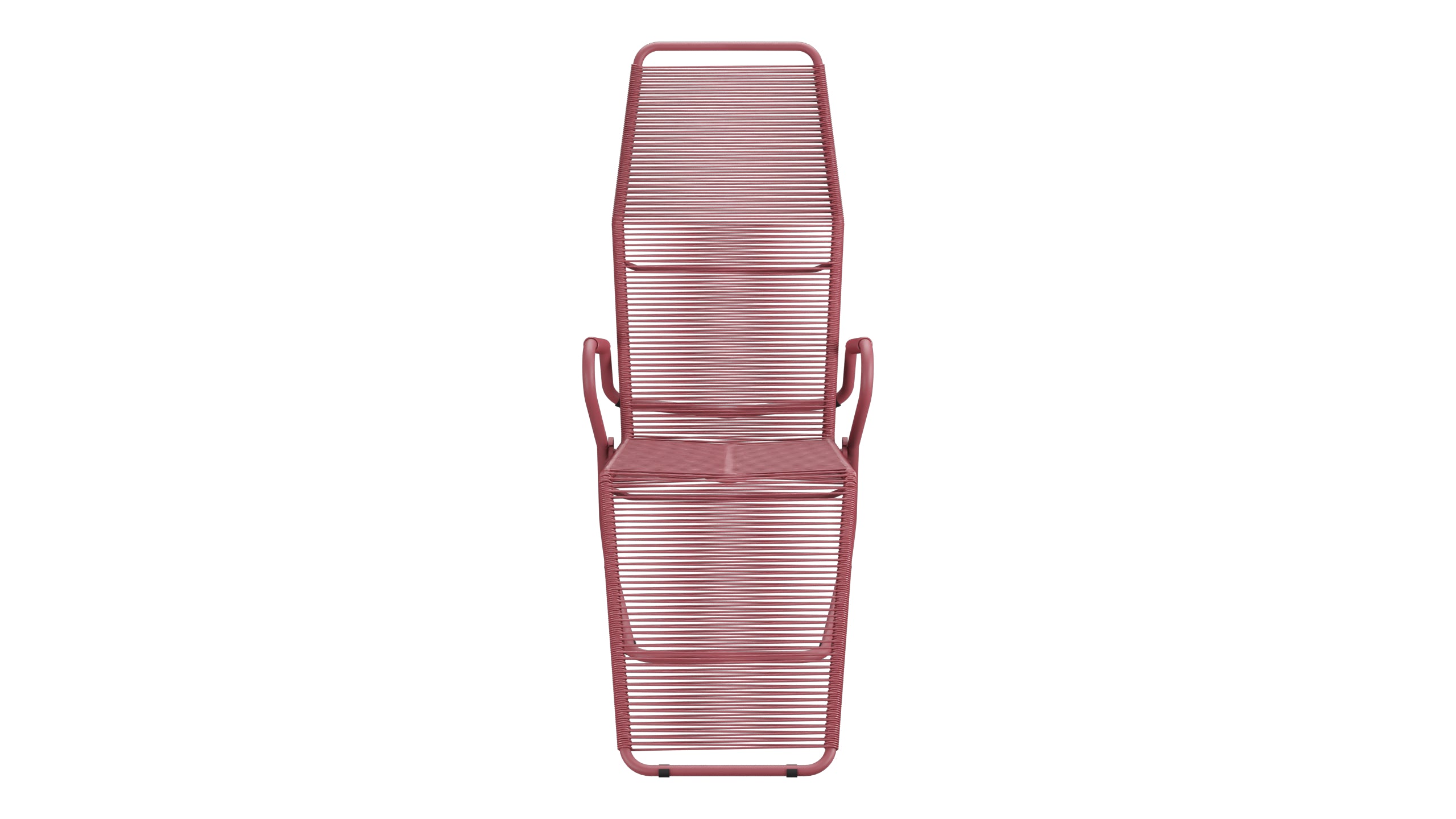 Locarno Spaghetti Liegestuhl in Bordeaux präsentiert im Onlineshop von KAQTU Design AG. Liegestuhl ist von Schaffner