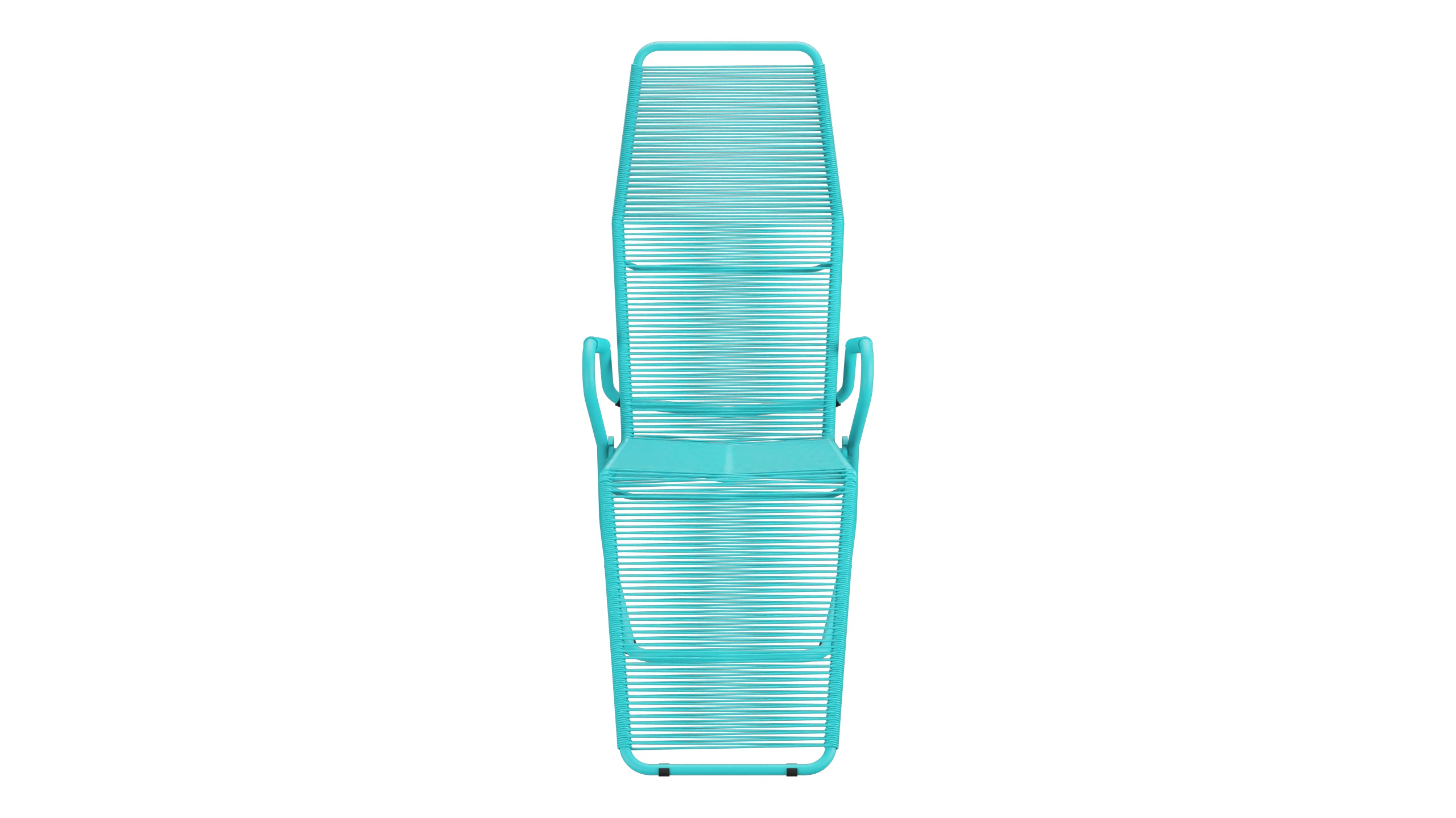 Locarno Spaghetti Liegestuhl in Türkis präsentiert im Onlineshop von KAQTU Design AG. Liegestuhl ist von Schaffner