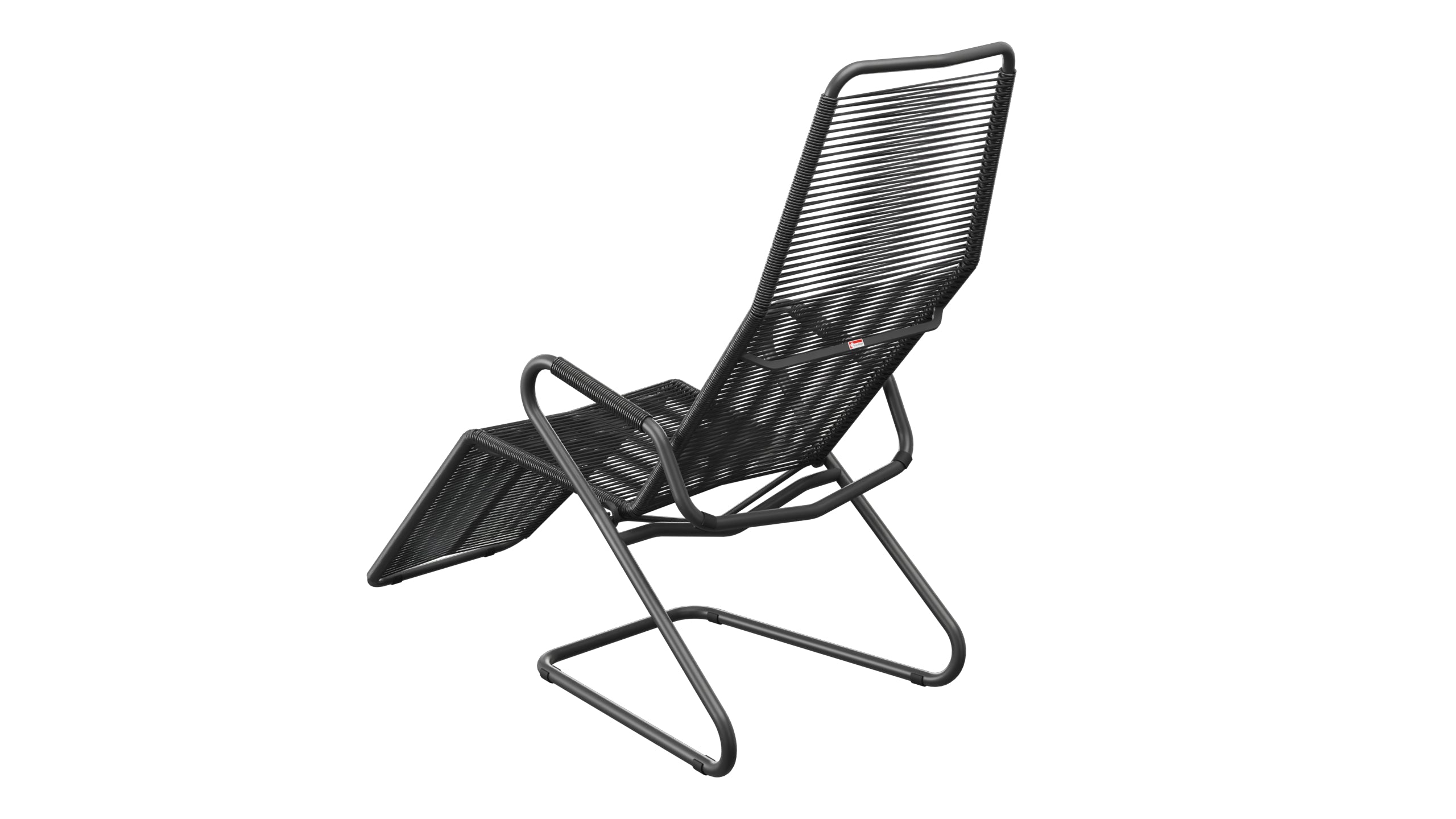 Locarno Spaghetti Liegestuhl in Anthrazit präsentiert im Onlineshop von KAQTU Design AG. Liegestuhl ist von Schaffner