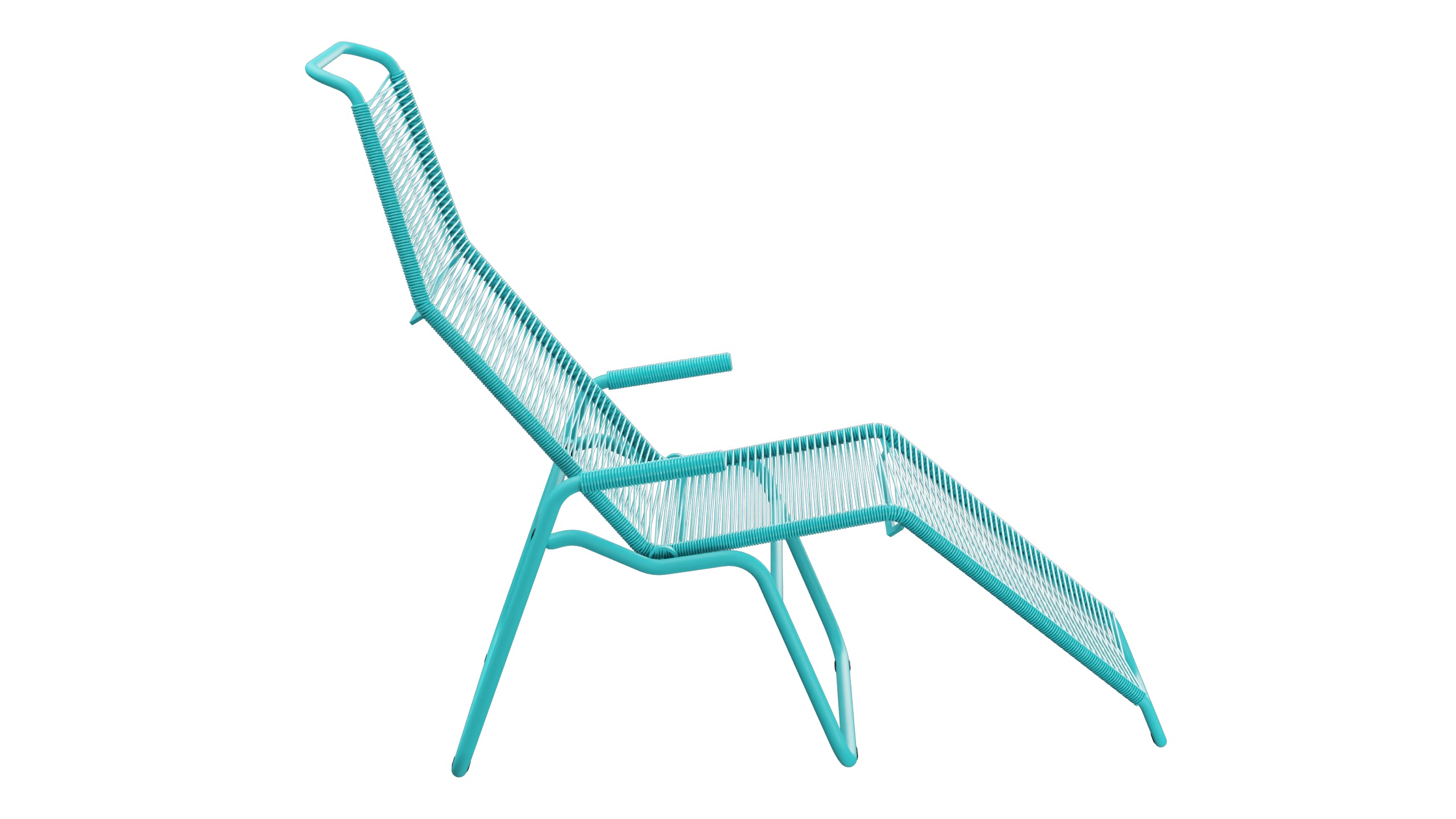 Liege Brissago Spaghetti in Türkis präsentiert im Onlineshop von KAQTU Design AG. Liegestuhl ist von Schaffner