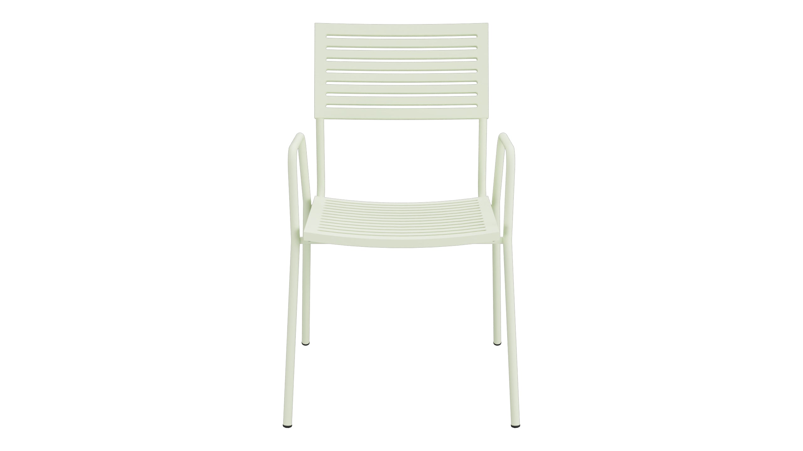 Bodensee Lamello-Gartenstuhl mit Armlehne in Pastellgrün präsentiert im Onlineshop von KAQTU Design AG. Gartenstuhl mit Armlehnen ist von Schaffner