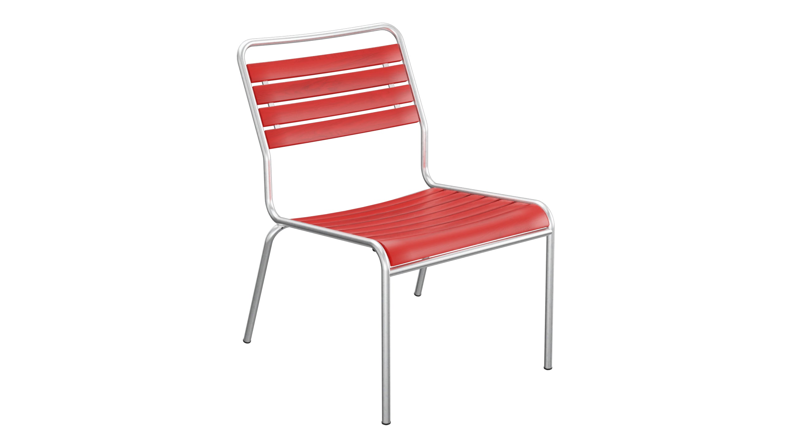 Rigi Holzlatten-Salonsessel ohne Armlehne in Rot präsentiert im Onlineshop von KAQTU Design AG. Outdoor-Sessel ist von Schaffner