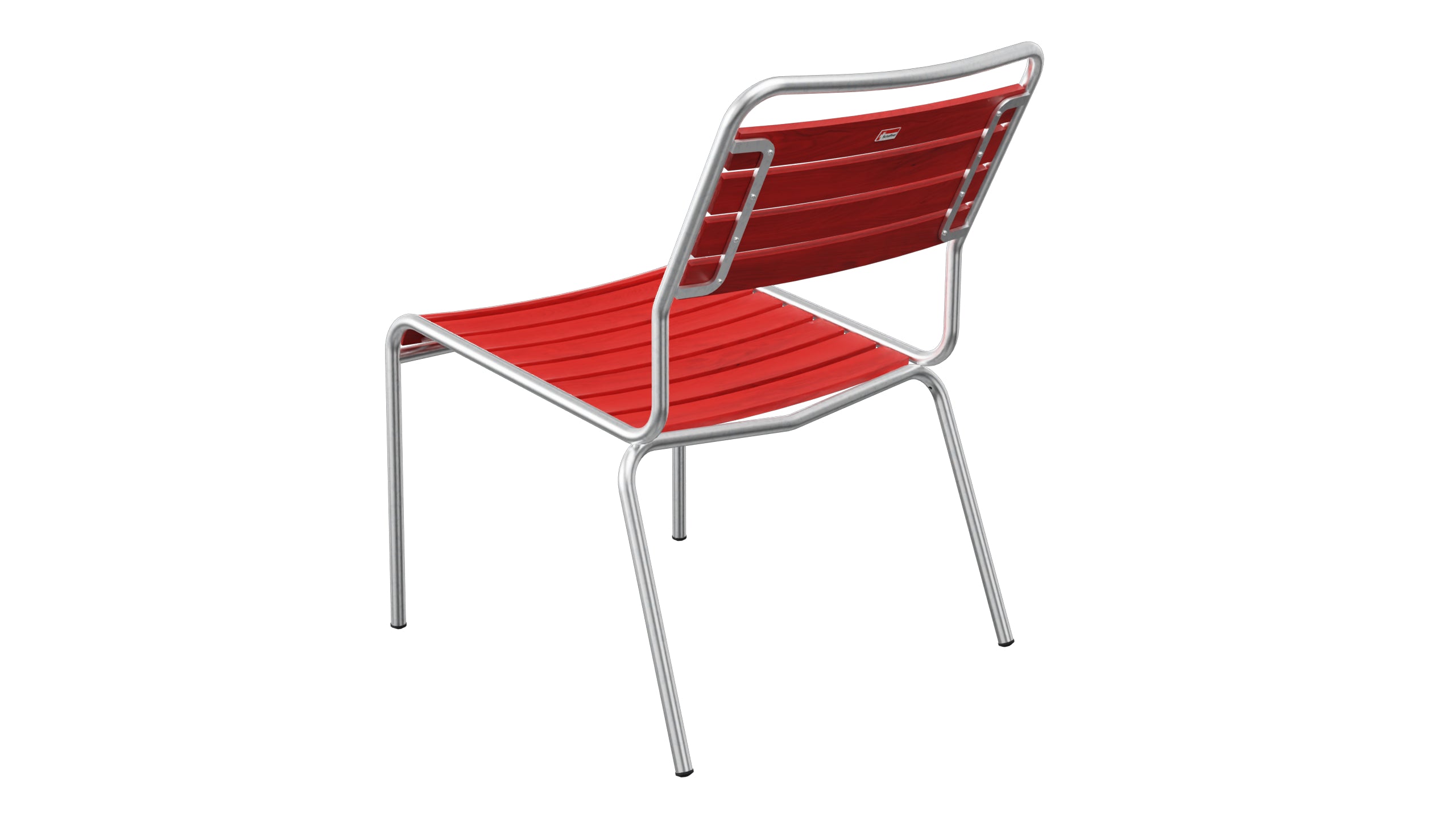 Rigi Holzlatten-Salonsessel ohne Armlehne in Rot präsentiert im Onlineshop von KAQTU Design AG. Outdoor-Sessel ist von Schaffner