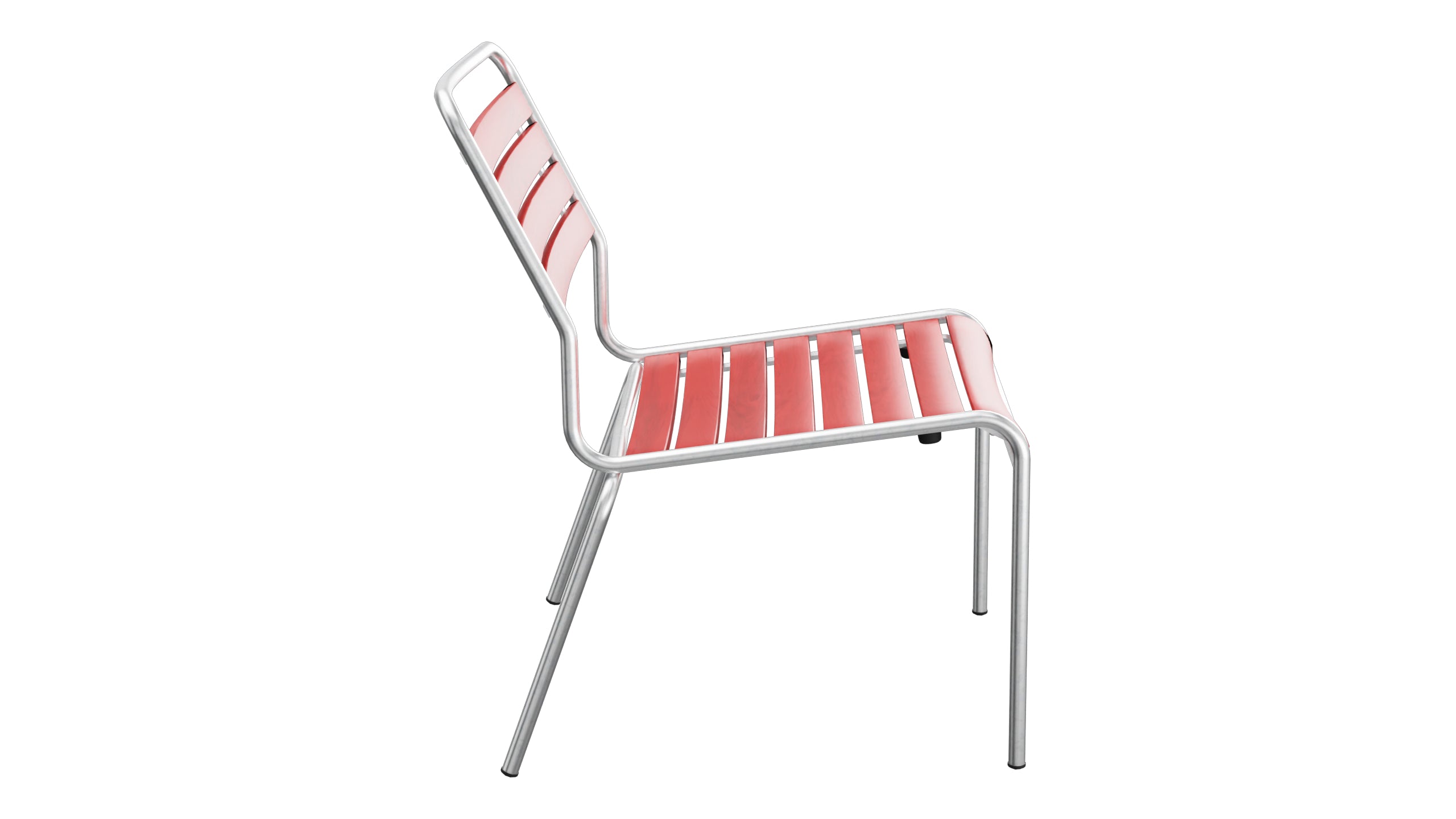 Rigi Holzlatten-Salonsessel ohne Armlehne in Rot präsentiert im Onlineshop von KAQTU Design AG. Outdoor-Sessel ist von Schaffner