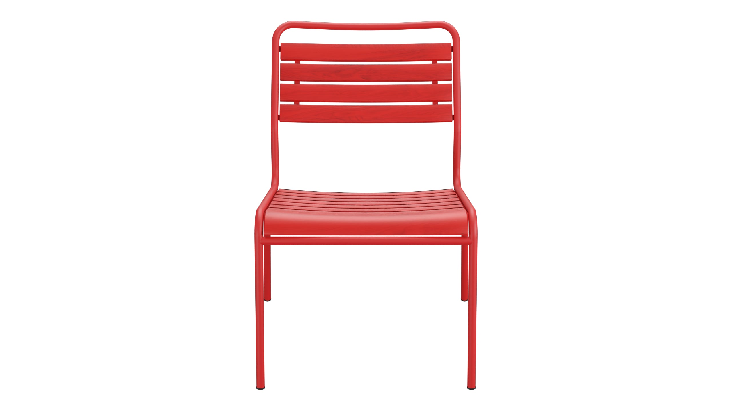 Rigi Holzlatten-Salonsessel ohne Armlehne in Rot präsentiert im Onlineshop von KAQTU Design AG. Outdoor-Sessel ist von Schaffner