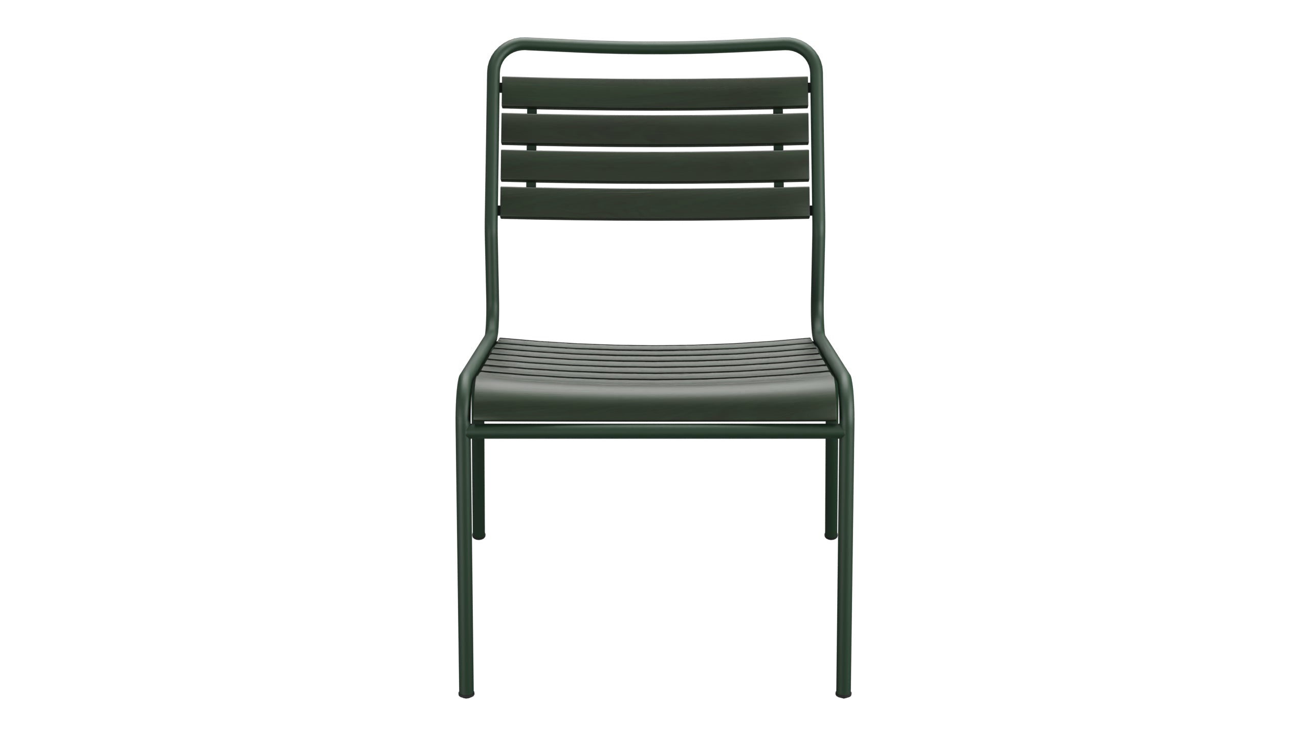 Rigi Holzlatten-Salonsessel ohne Armlehne in Tannengrün präsentiert im Onlineshop von KAQTU Design AG. Outdoor-Sessel ist von Schaffner