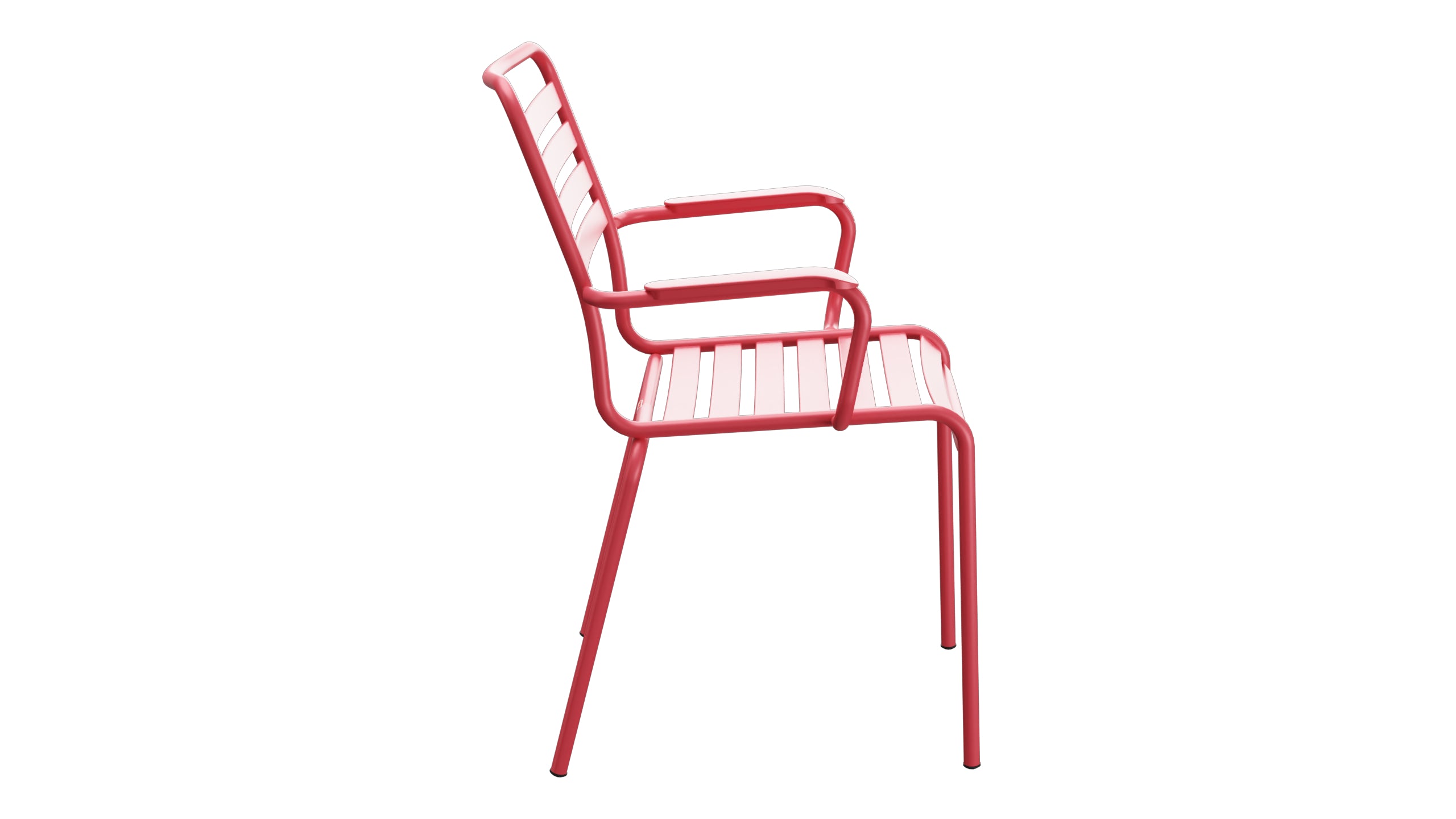 Rigi Lättli-Gartenstuhl mit Armlehne in Ahornrot präsentiert im Onlineshop von KAQTU Design AG. Gartenstuhl mit Armlehnen ist von Schaffner