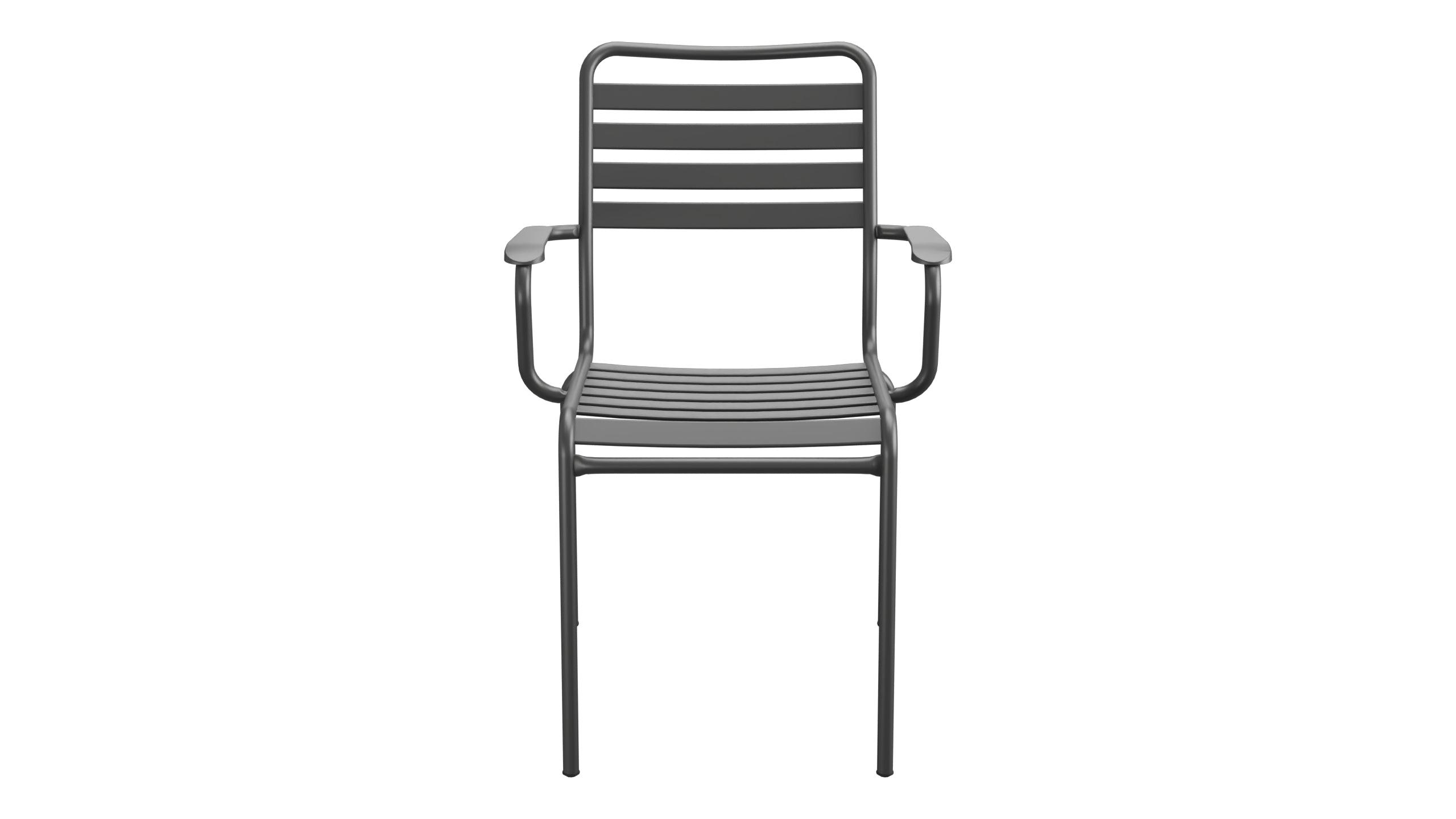 Rigi Lättli-Gartenstuhl mit Armlehne in Anthrazit präsentiert im Onlineshop von KAQTU Design AG. Gartenstuhl mit Armlehnen ist von Schaffner