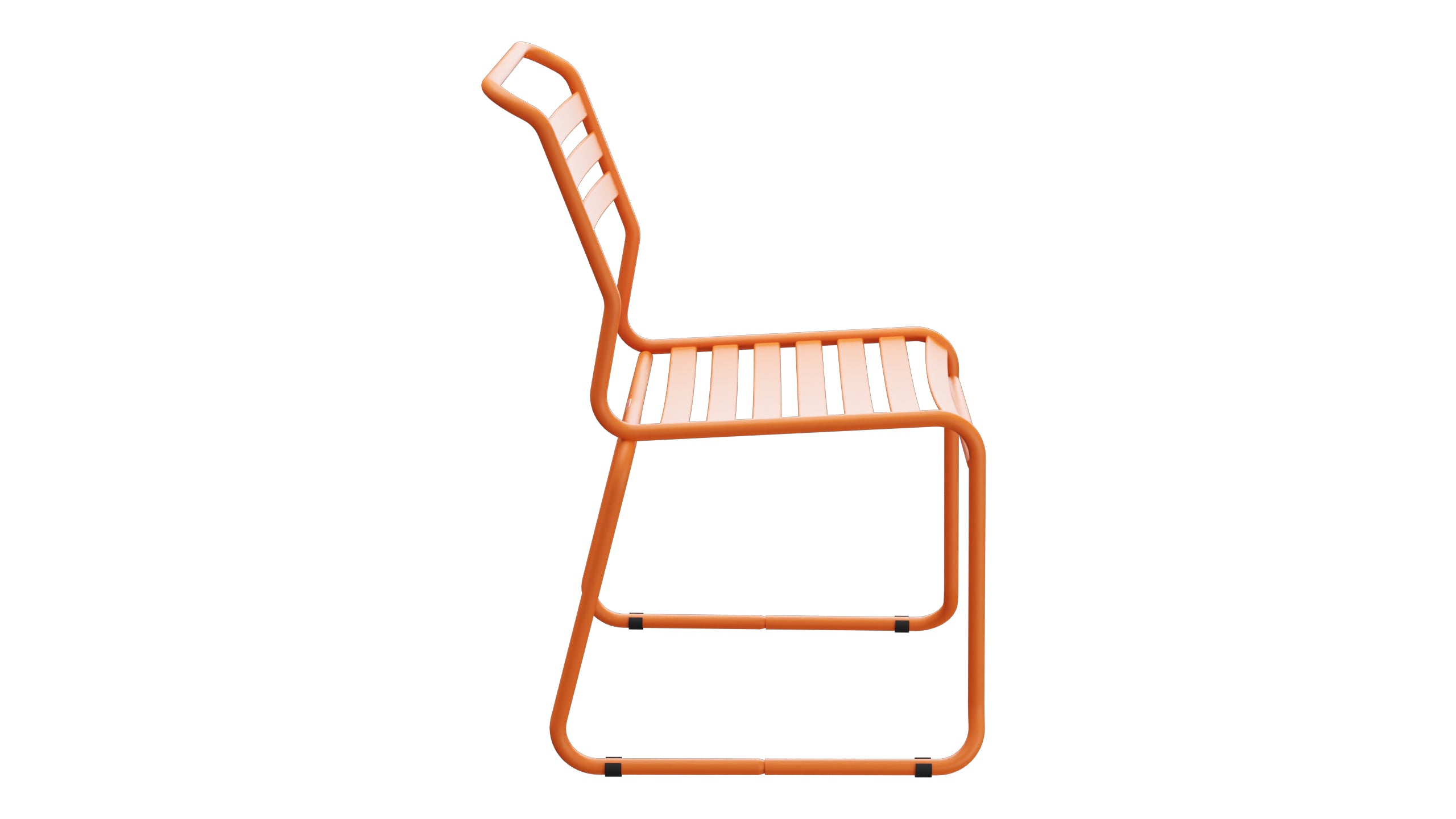 Säntis Lättli-Gartenstuhl ohne Armlehne Kufen in Orange präsentiert im Onlineshop von KAQTU Design AG. Gartenstuhl ist von Schaffner