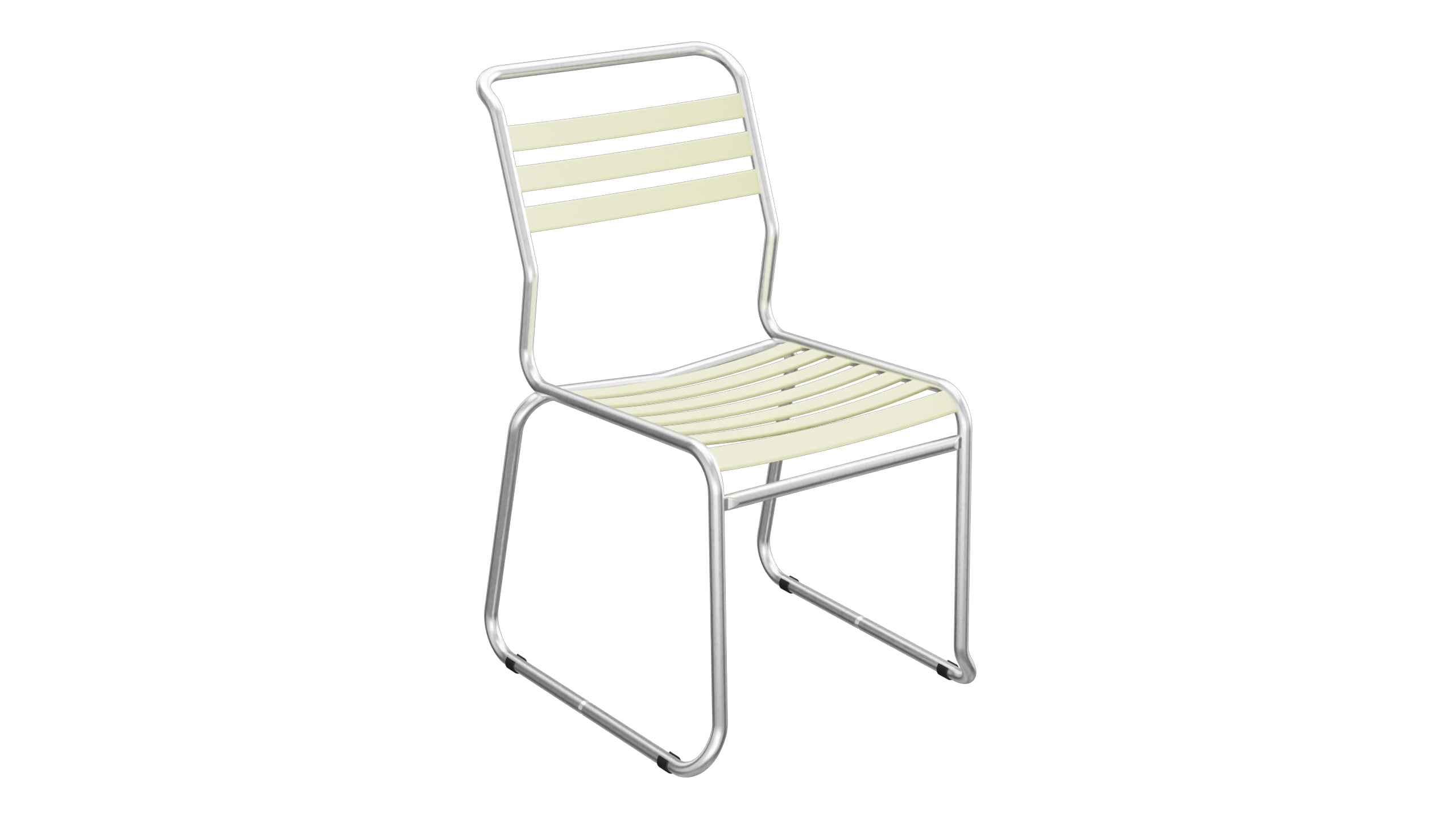 Säntis Lättli-Gartenstuhl ohne Armlehne Kufen in Buchsbaumgelb präsentiert im Onlineshop von KAQTU Design AG. Gartenstuhl ist von Schaffner