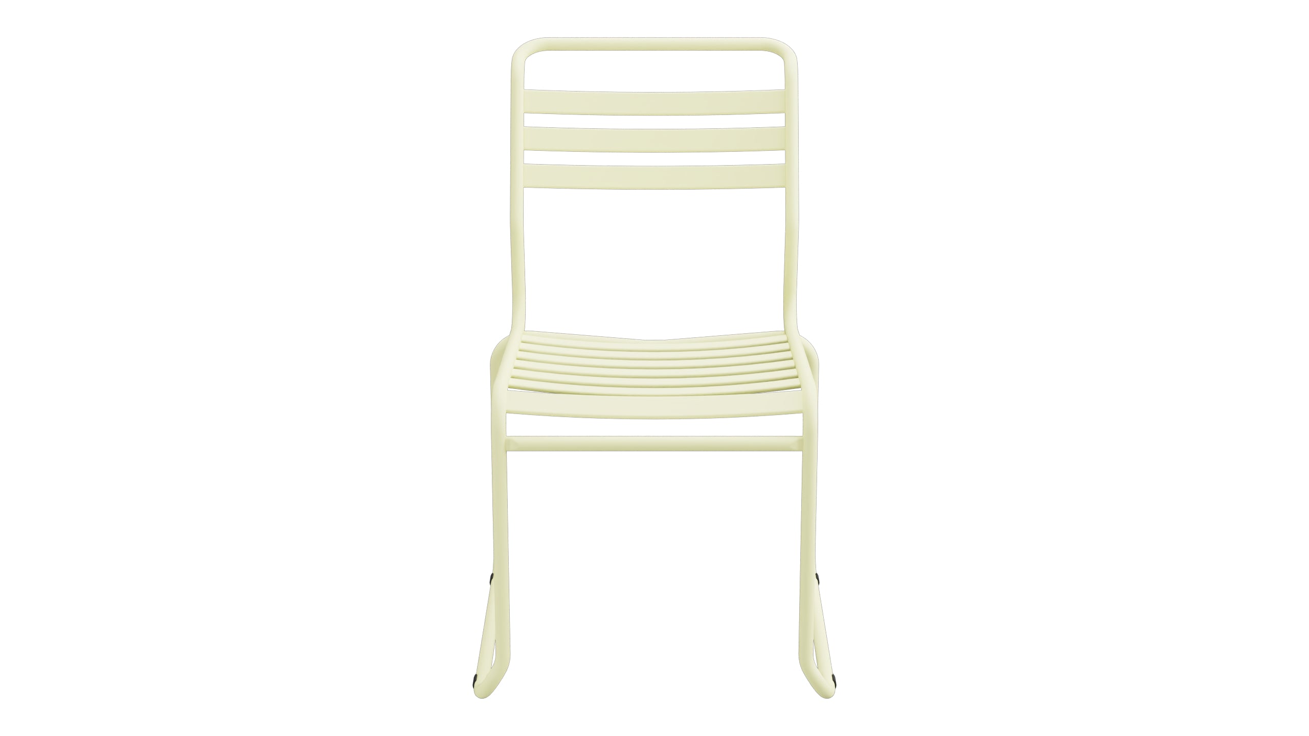 Säntis Lättli-Gartenstuhl ohne Armlehne Kufen in Buchsbaumgelb präsentiert im Onlineshop von KAQTU Design AG. Gartenstuhl ist von Schaffner