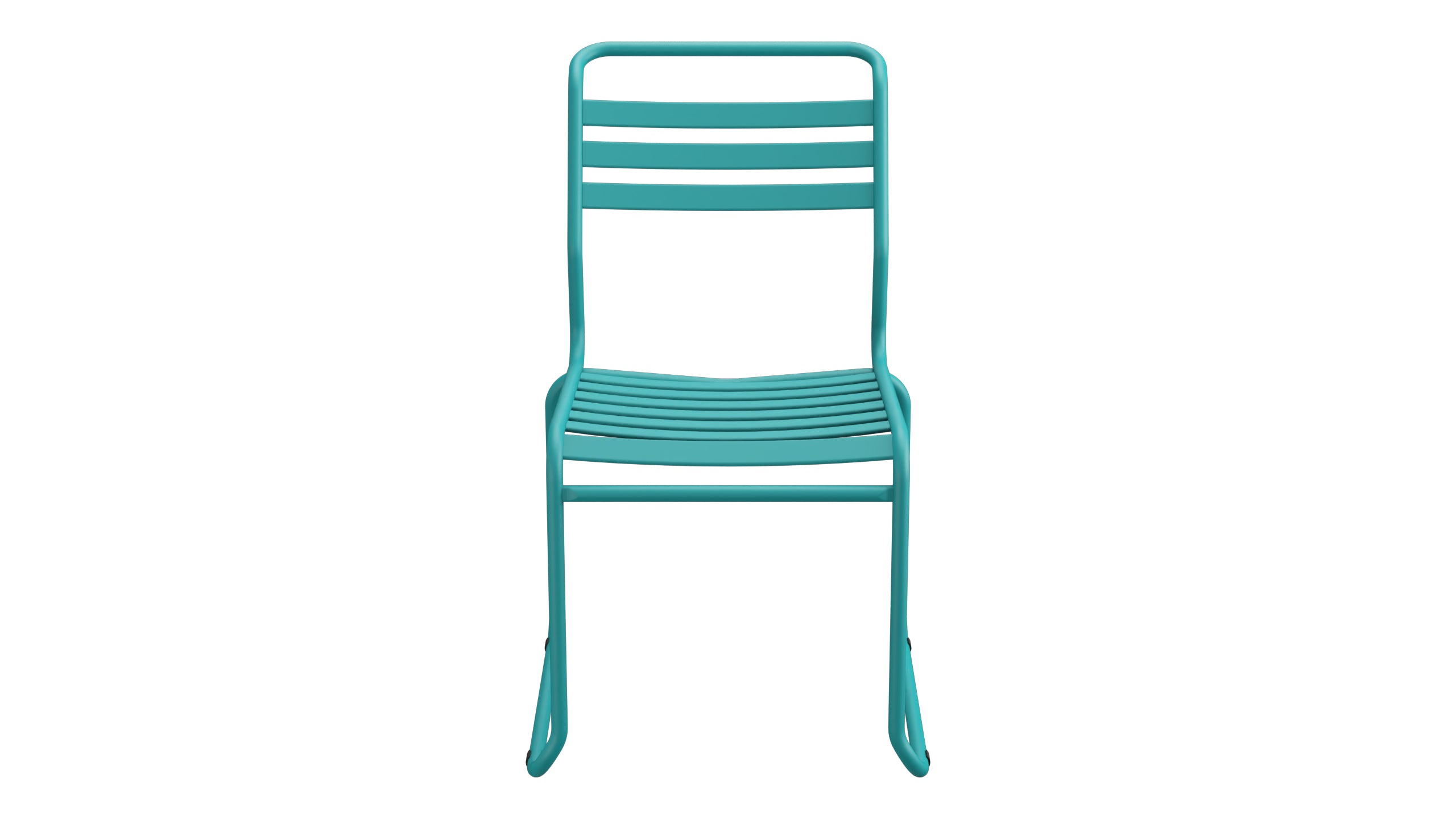 Säntis Lättli-Gartenstuhl ohne Armlehne Kufen in Kaliblau präsentiert im Onlineshop von KAQTU Design AG. Gartenstuhl ist von Schaffner