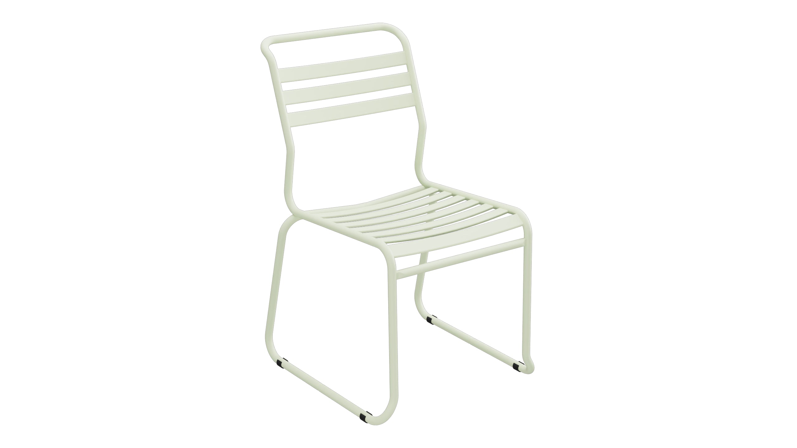 Säntis Lättli-Gartenstuhl ohne Armlehne Kufen in Pastellgrün präsentiert im Onlineshop von KAQTU Design AG. Gartenstuhl ist von Schaffner