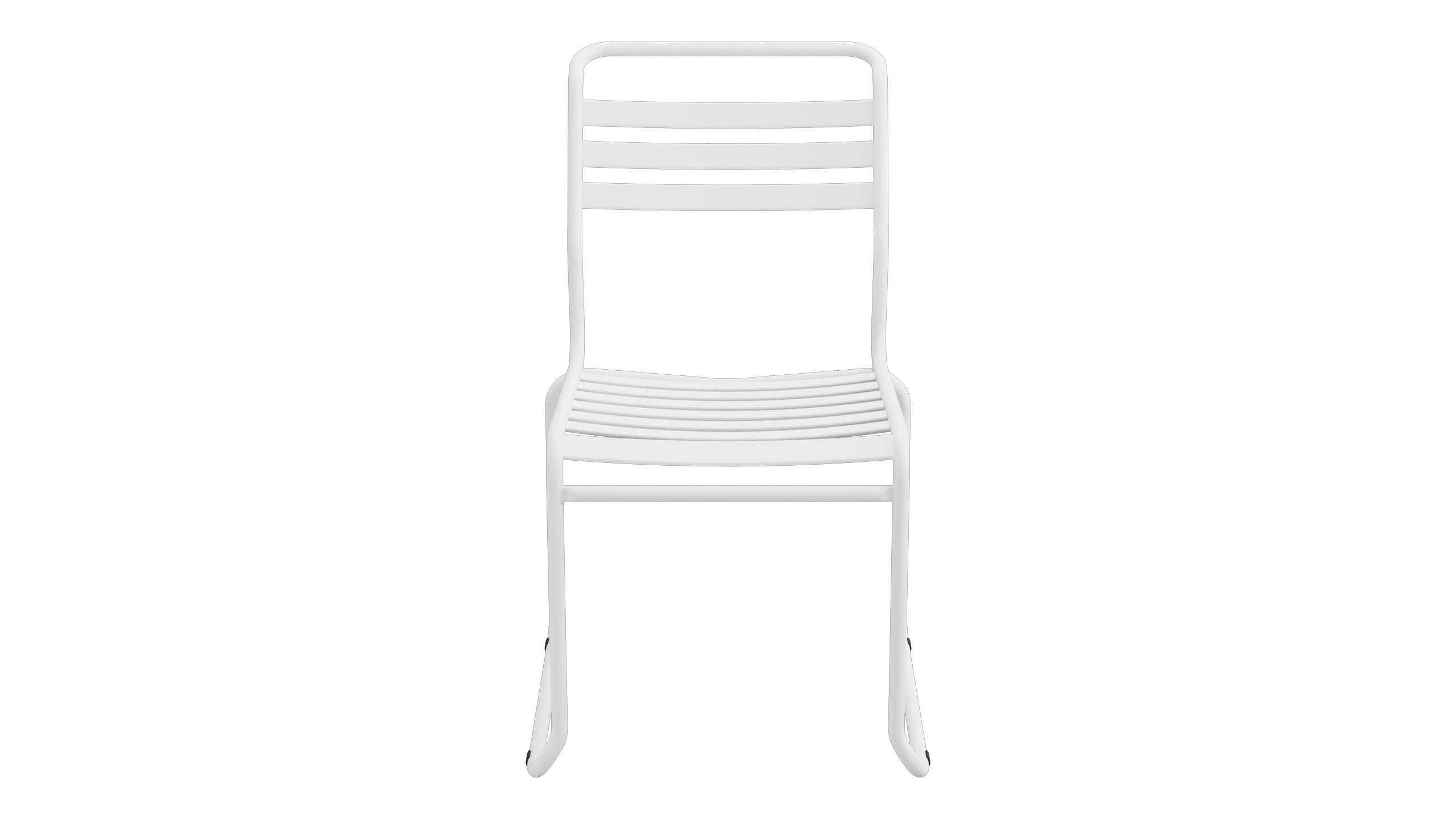 Säntis Lättli-Gartenstuhl ohne Armlehne Kufen in Weiss präsentiert im Onlineshop von KAQTU Design AG. Gartenstuhl ist von Schaffner