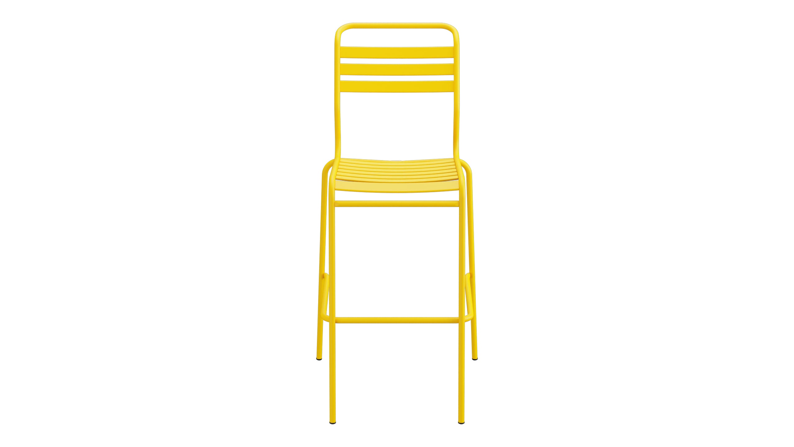 Säntis Lättli-Barstuhl Outdoor ohne Armlehne in Gelb präsentiert im Onlineshop von KAQTU Design AG. Outdoor-Barstuhl ist von Schaffner
