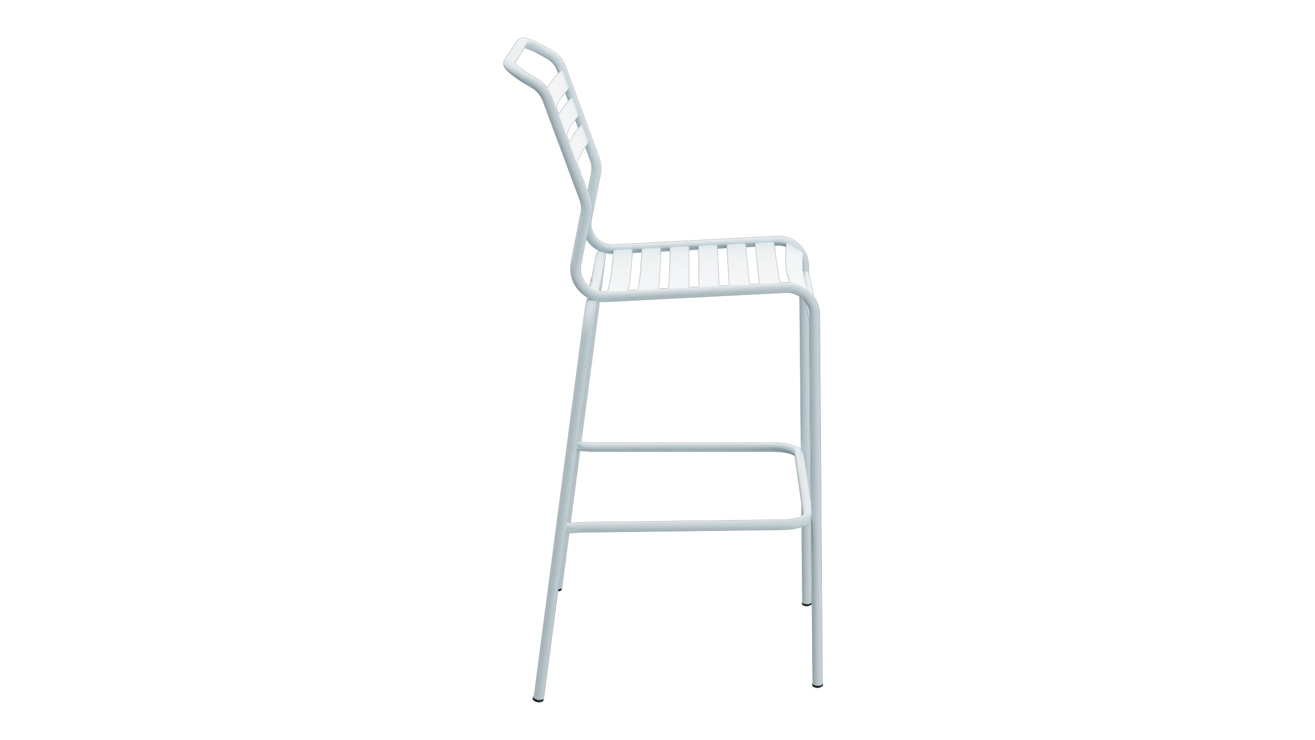 Säntis Lättli-Barstuhl Outdoor ohne Armlehne in Pastellblau präsentiert im Onlineshop von KAQTU Design AG. Outdoor-Barstuhl ist von Schaffner