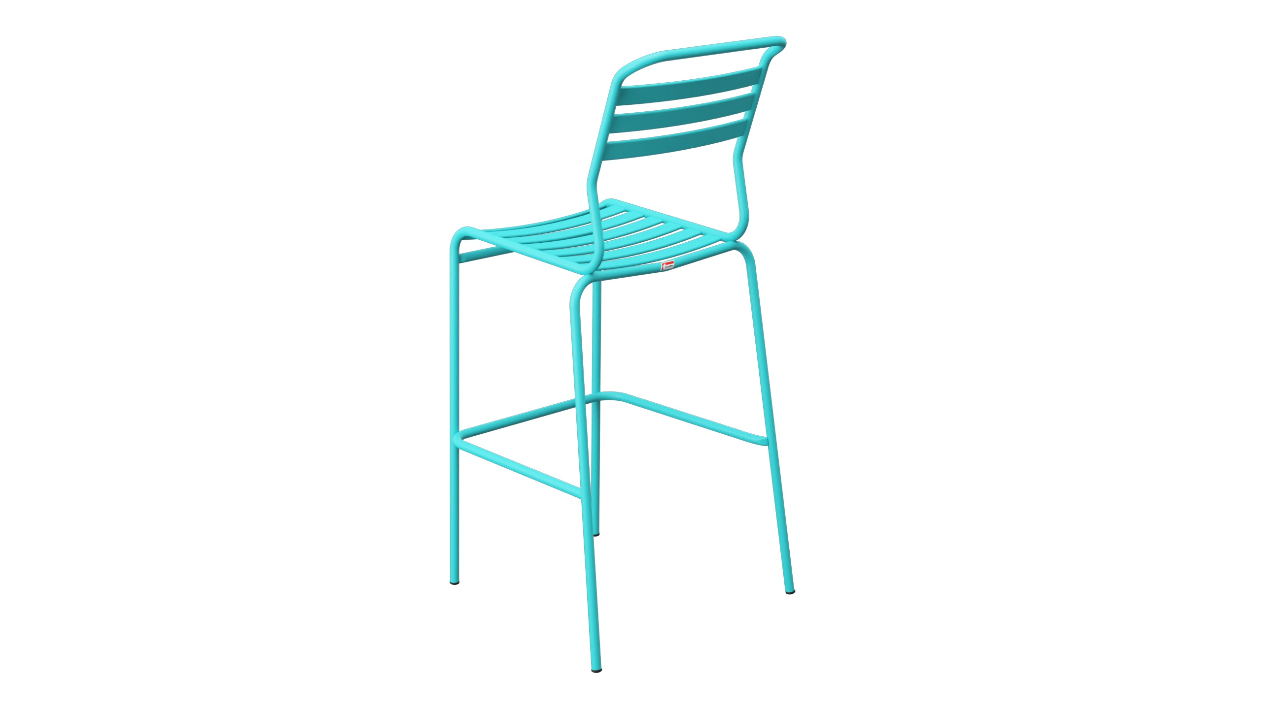 Säntis Lättli-Barstuhl Outdoor ohne Armlehne in Türkis präsentiert im Onlineshop von KAQTU Design AG. Outdoor-Barstuhl ist von Schaffner