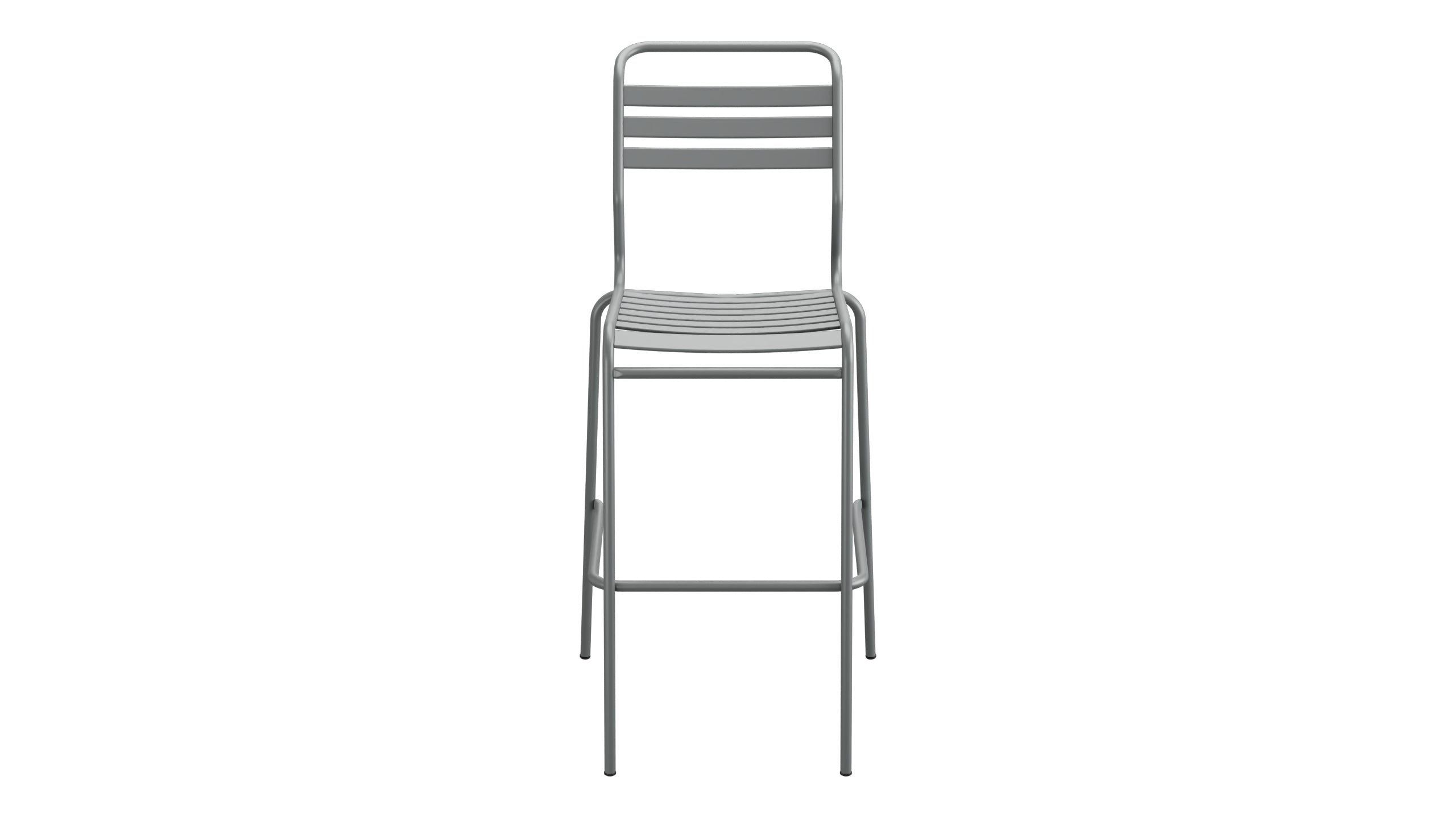 Säntis Lättli-Barstuhl Outdoor ohne Armlehne in Graphit präsentiert im Onlineshop von KAQTU Design AG. Outdoor-Barstuhl ist von Schaffner