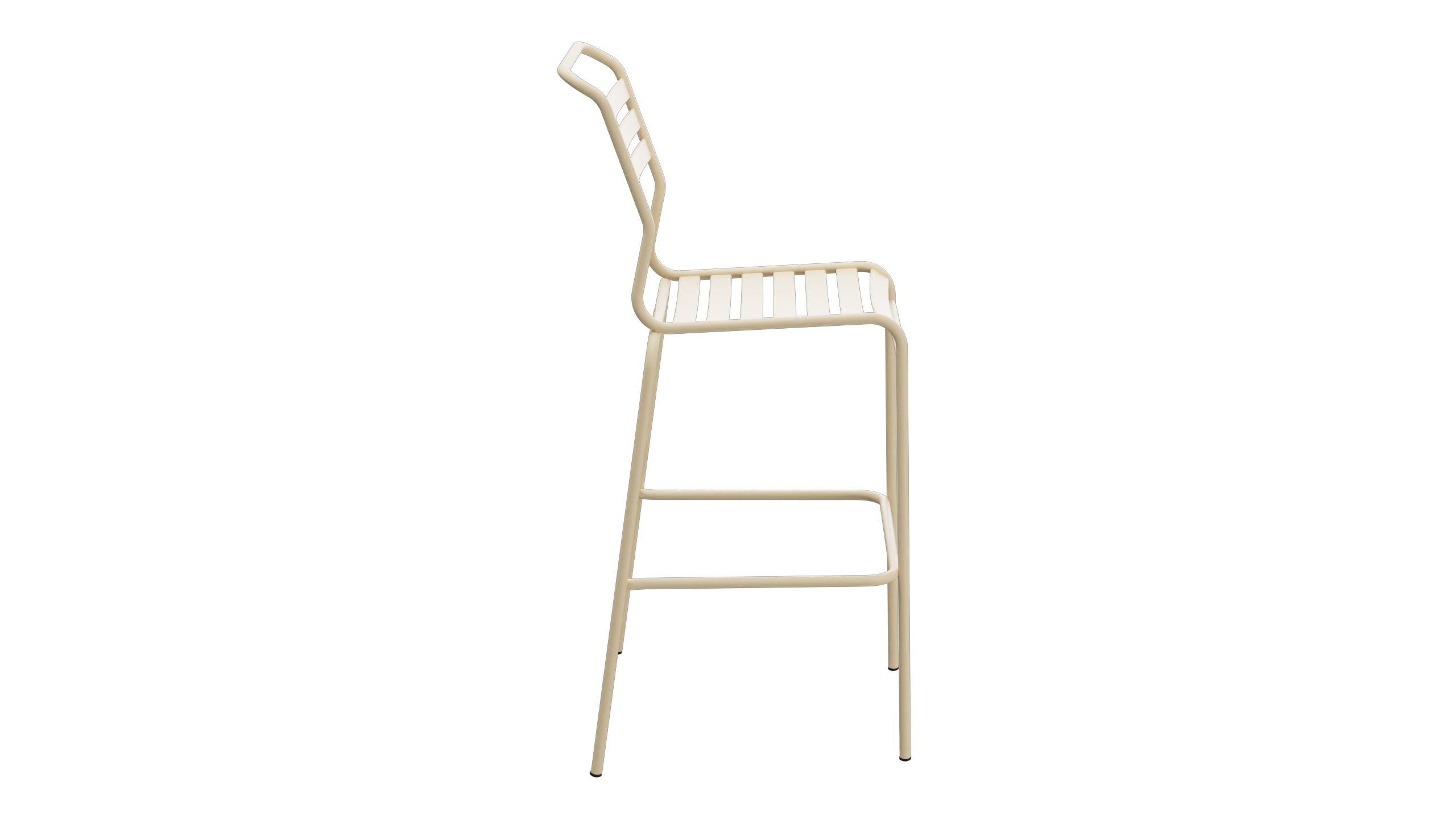 Säntis Lättli-Barstuhl Outdoor ohne Armlehne in Pastellbraun präsentiert im Onlineshop von KAQTU Design AG. Outdoor-Barstuhl ist von Schaffner