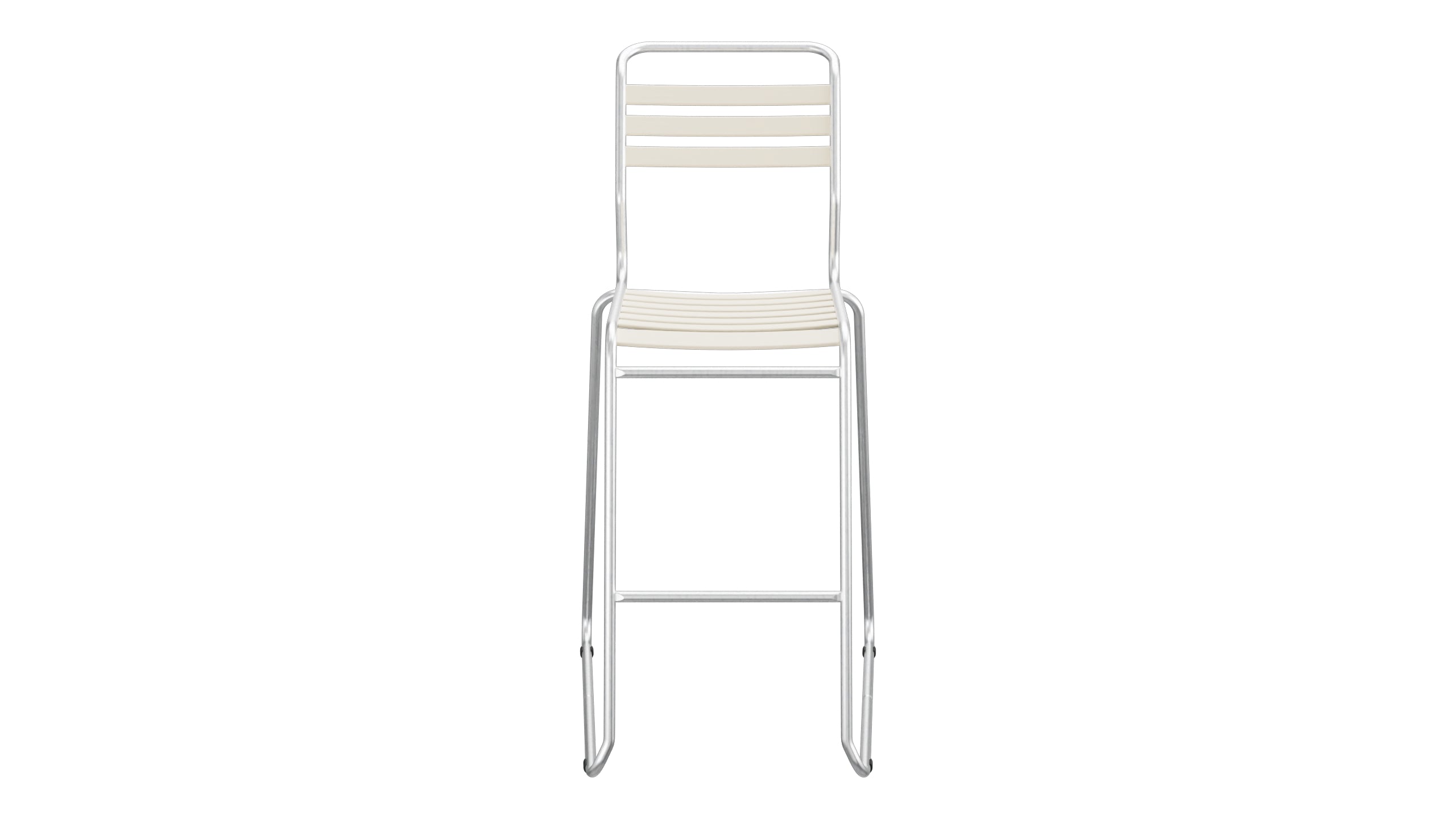 Säntis Lättli-Barstuhl ohne Armlehne Kufen in Pastellsand präsentiert im Onlineshop von KAQTU Design AG. Outdoor-Barstuhl ist von Schaffner