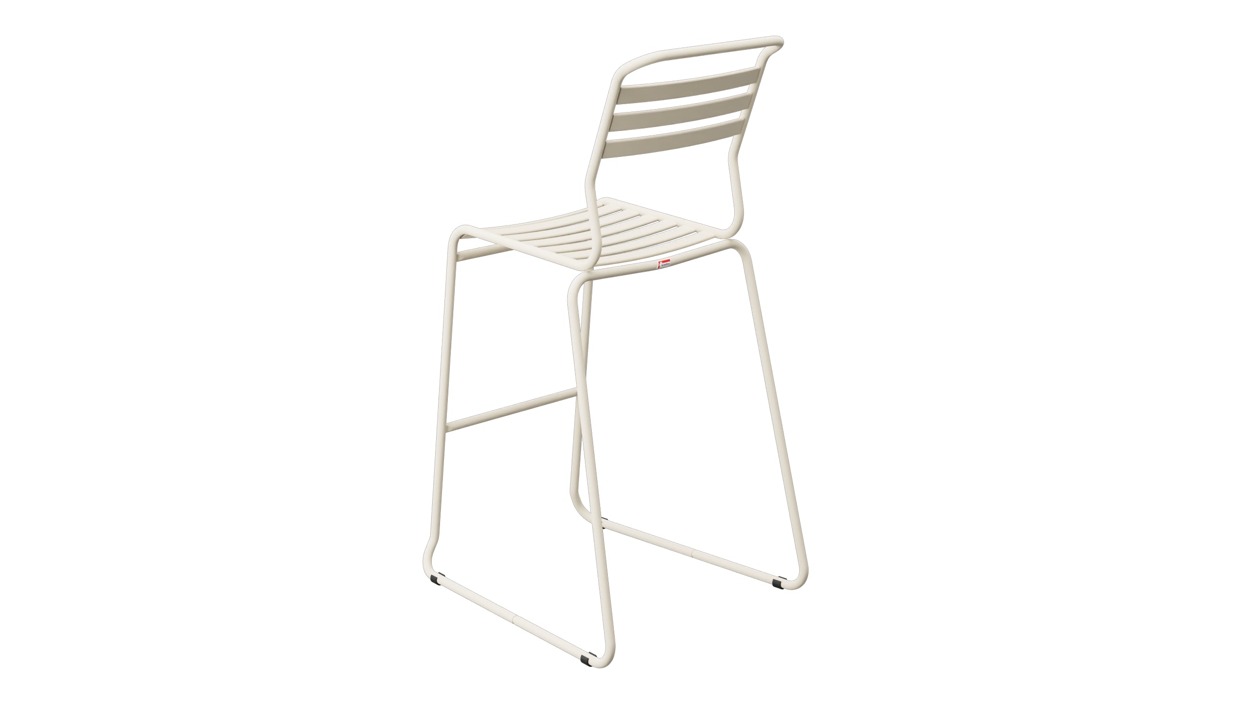 Säntis Lättli-Barstuhl ohne Armlehne Kufen in Pastellsand präsentiert im Onlineshop von KAQTU Design AG. Outdoor-Barstuhl ist von Schaffner