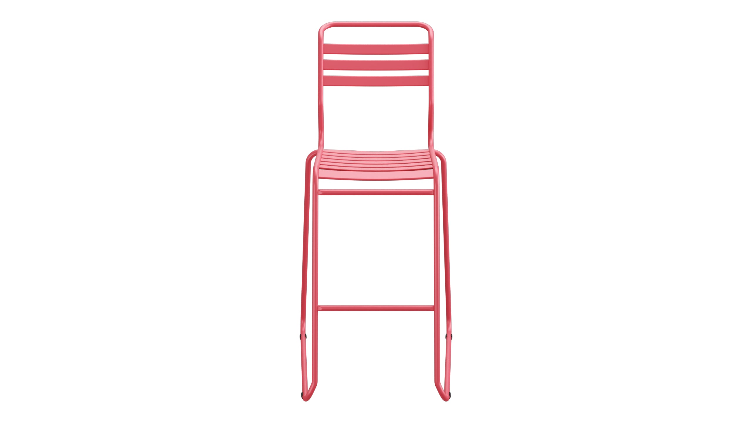 Säntis Lättli-Barstuhl ohne Armlehne Kufen in Ahornrot präsentiert im Onlineshop von KAQTU Design AG. Outdoor-Barstuhl ist von Schaffner