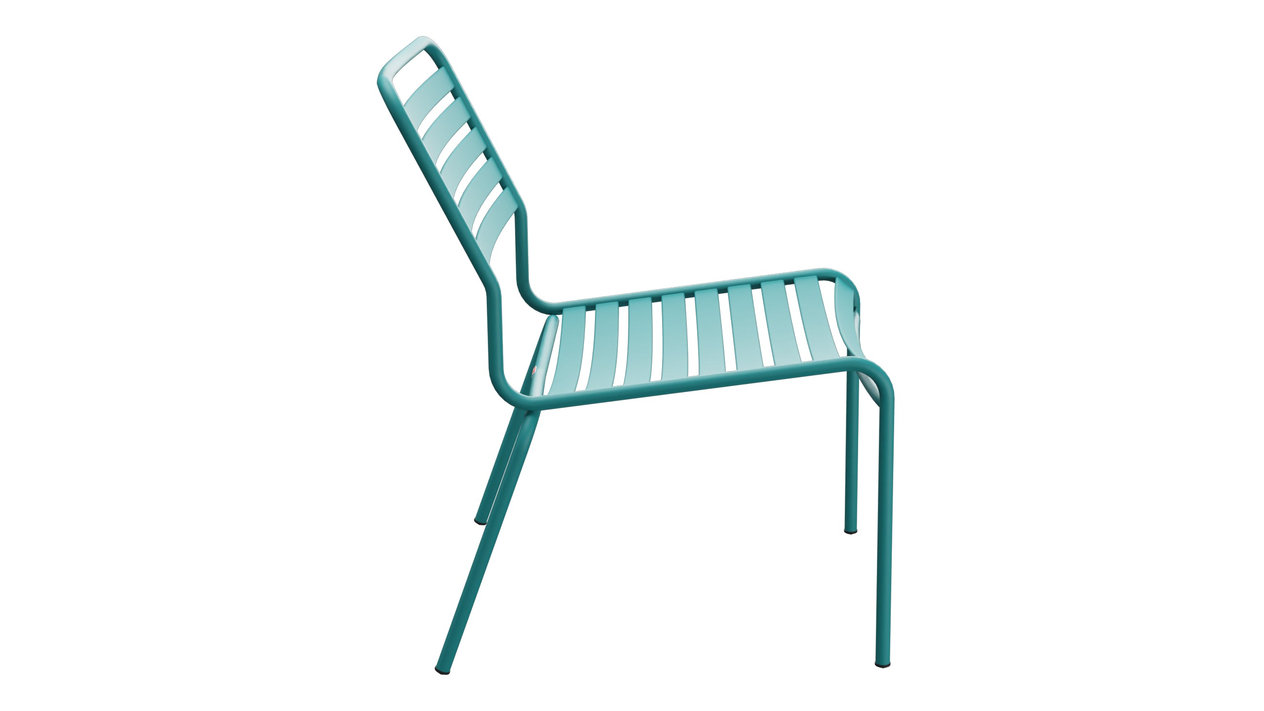Rigi Lättli-Salonsessel ohne Armlehne in Kaliblau präsentiert im Onlineshop von KAQTU Design AG. Outdoor-Sessel ist von Schaffner