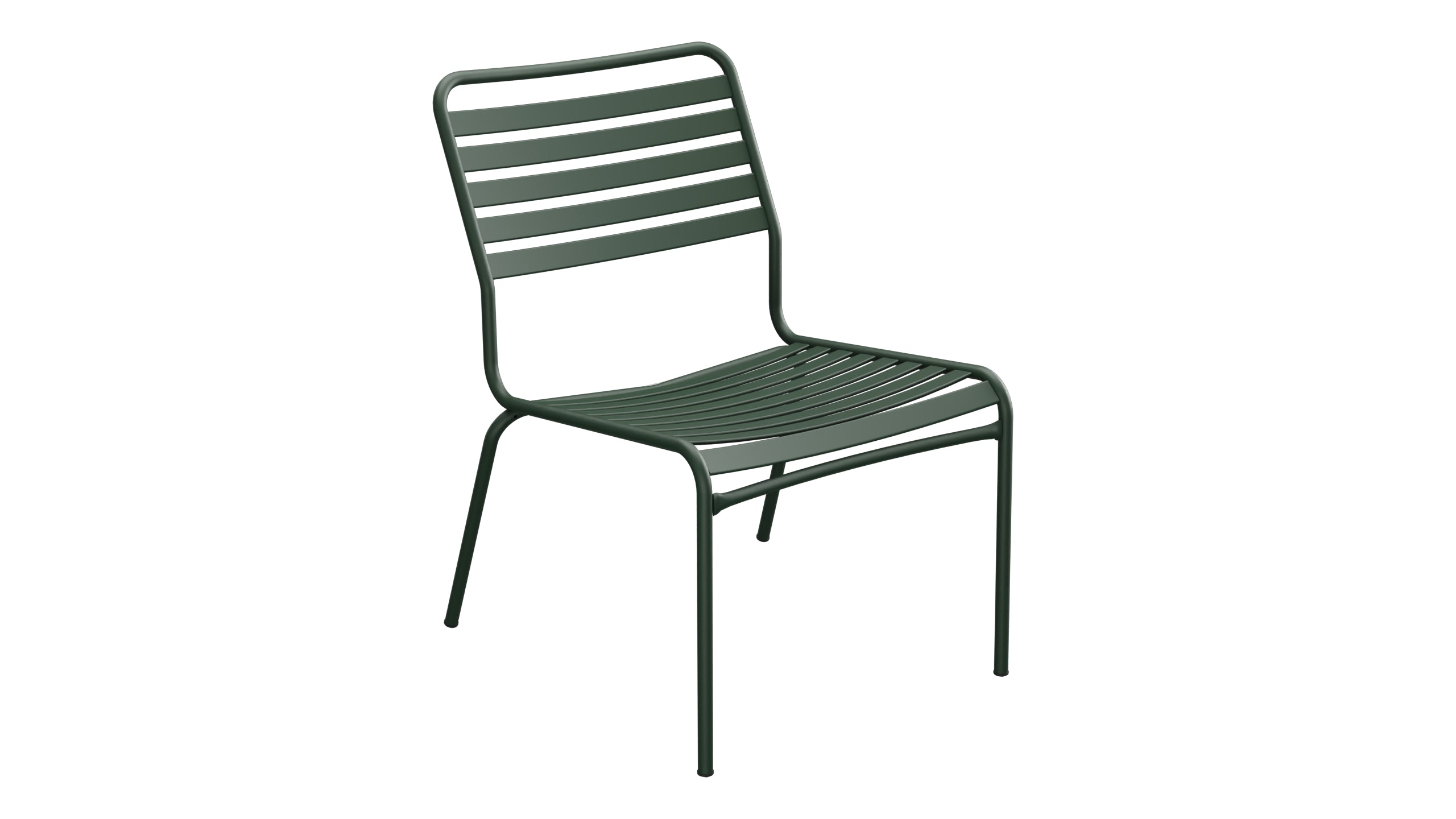 Rigi Lättli-Salonsessel ohne Armlehne in Tannengrün präsentiert im Onlineshop von KAQTU Design AG. Outdoor-Sessel ist von Schaffner