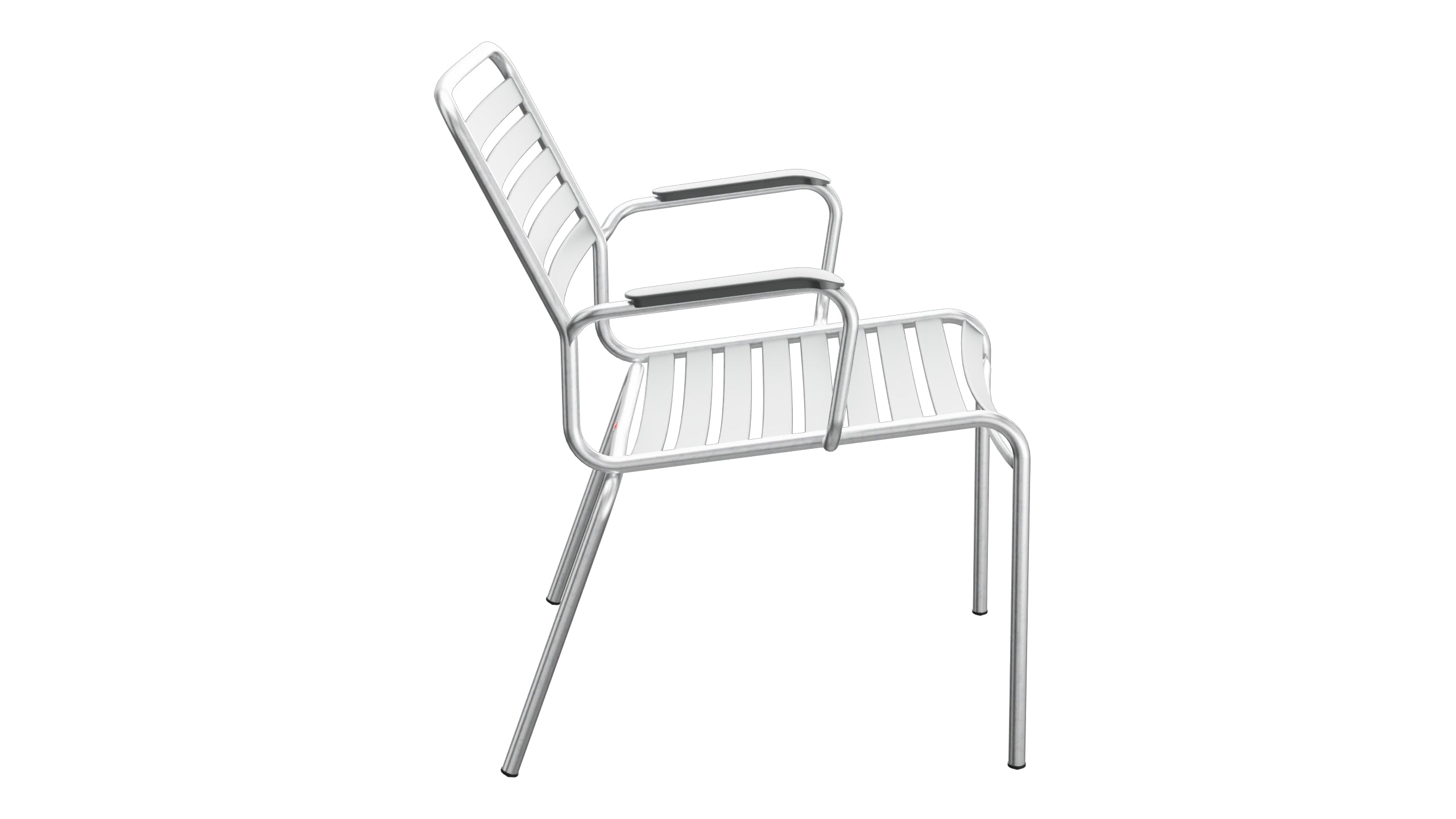 Rigi Lättli-Salonsessel mit Armlehne in Graphit präsentiert im Onlineshop von KAQTU Design AG. Gartenstuhl mit Armlehnen ist von Schaffner
