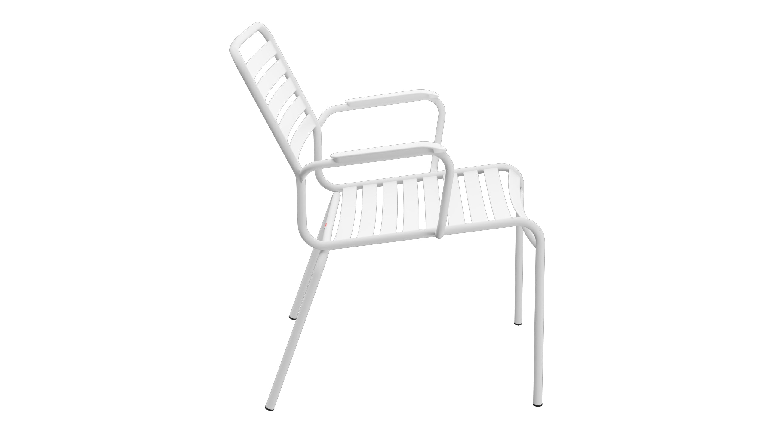 Rigi Lättli-Salonsessel mit Armlehne in Weiss präsentiert im Onlineshop von KAQTU Design AG. Gartenstuhl mit Armlehnen ist von Schaffner