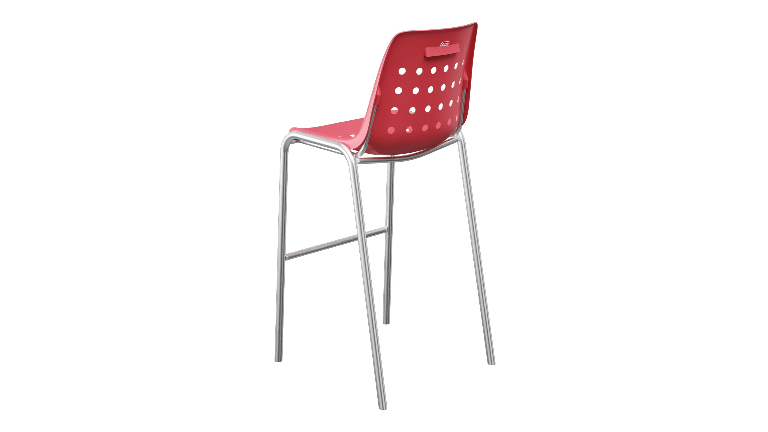 Bermuda Schalen-Barstuhl ohne Armlehne in Ahornrot präsentiert im Onlineshop von KAQTU Design AG. Outdoor-Barstuhl ist von Schaffner