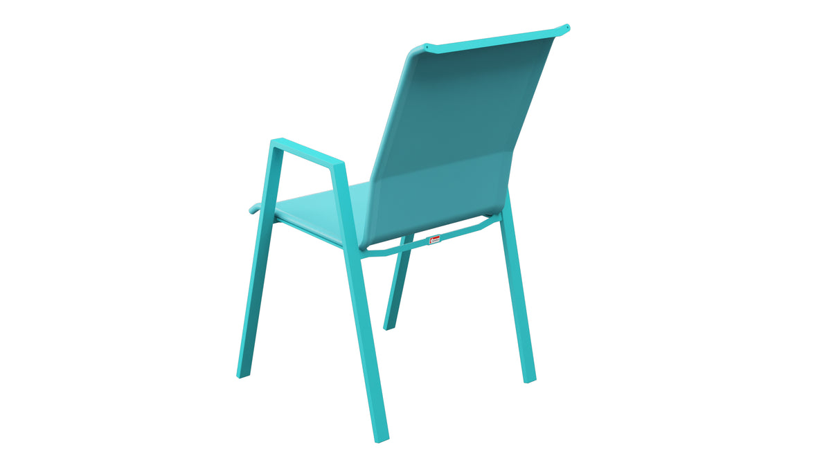 Luzern Textil-Sessel mit Armlehne Comfort in Türkis präsentiert im Onlineshop von KAQTU Design AG. Gartenstuhl ist von Schaffner