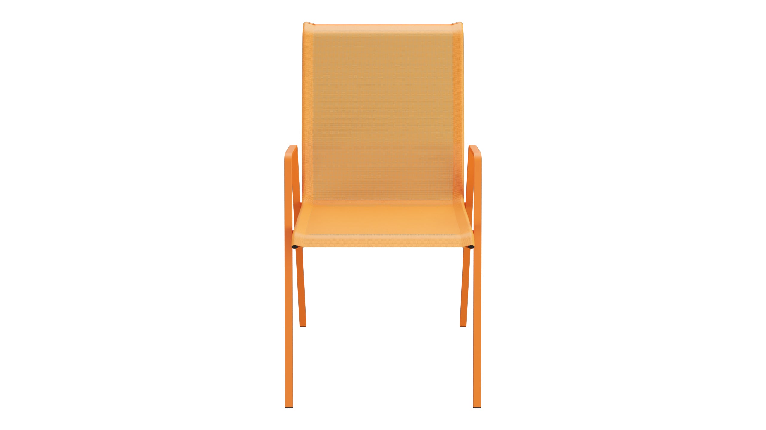 Luzern Textil-Gartenstuhl mit Armlehne in Orange präsentiert im Onlineshop von KAQTU Design AG. Gartenstuhl mit Armlehnen ist von Schaffner