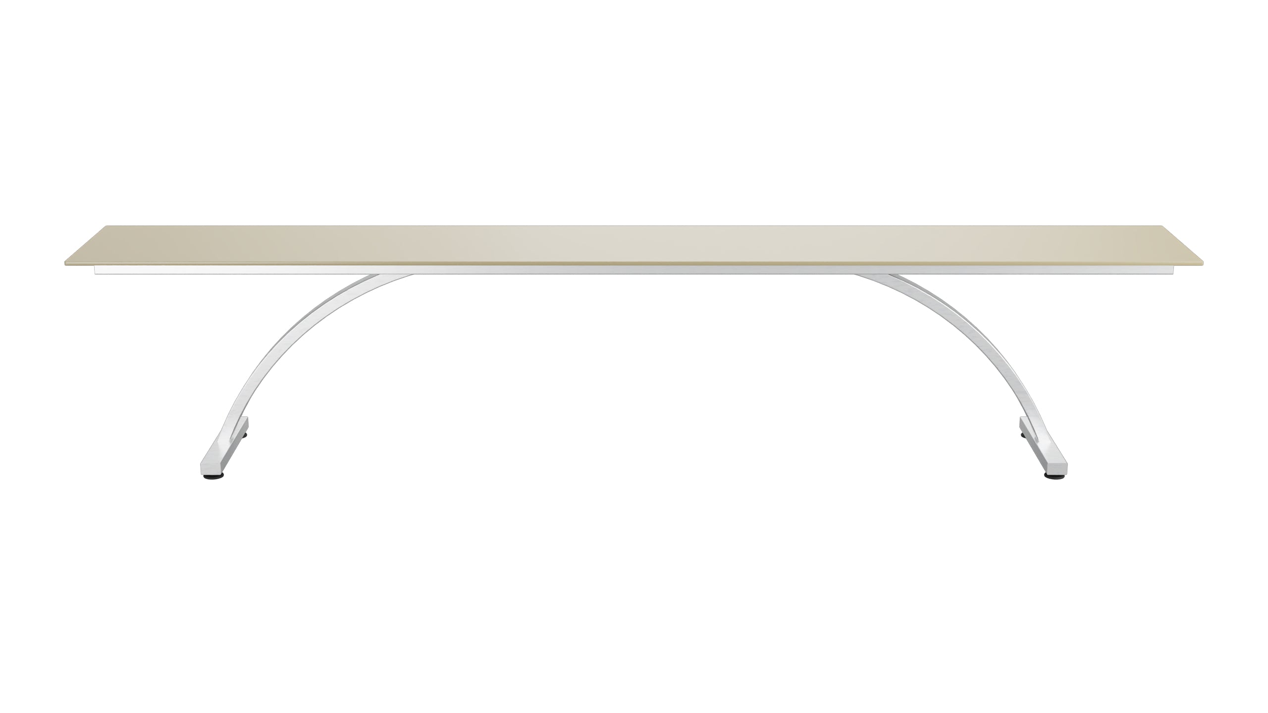 Bernardino Gartenbank aus Glasfasern 220x32 in Champagner präsentiert im Onlineshop von KAQTU Design AG. Gartenbank ist von Schaffner