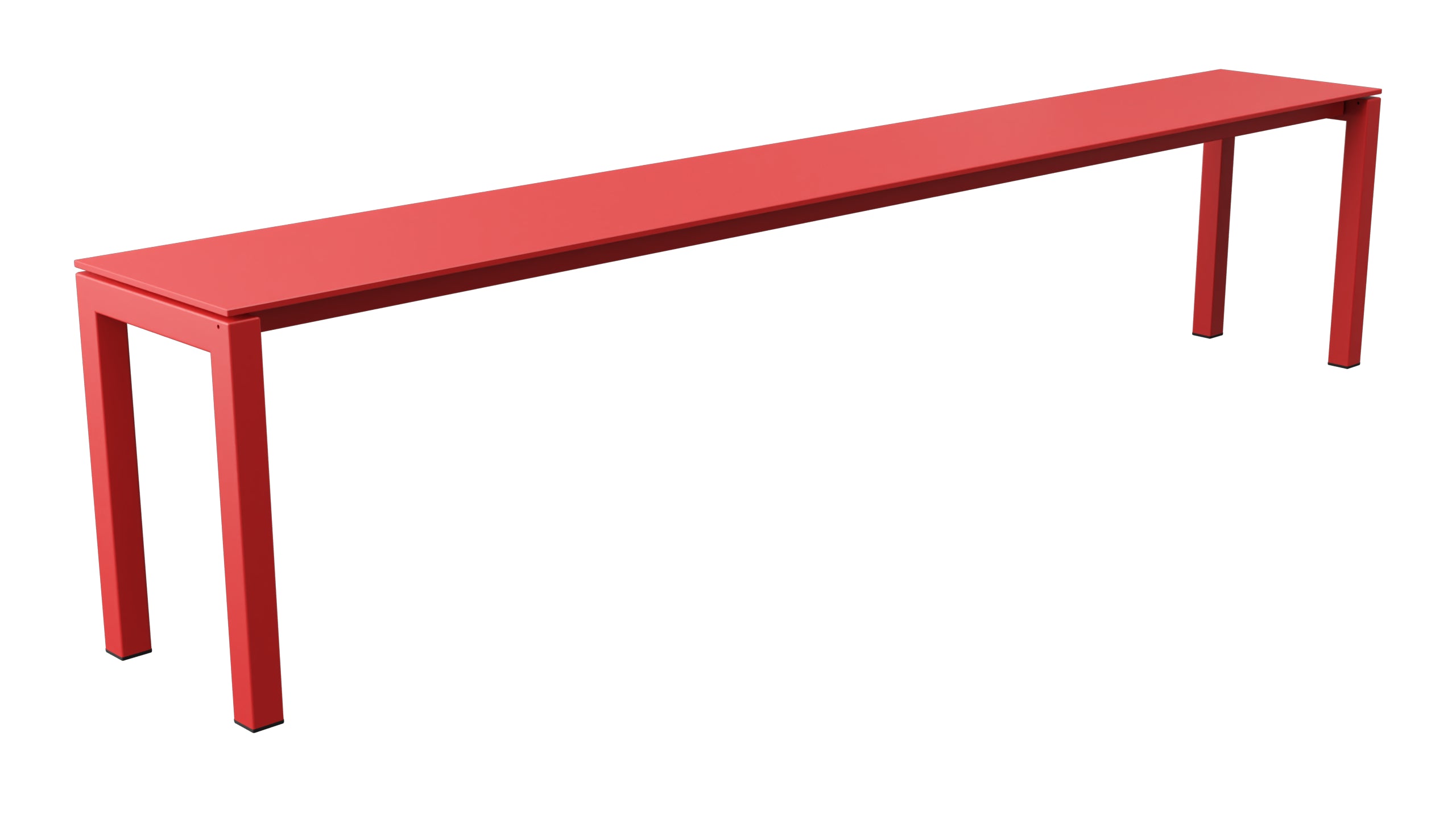 Luzern Glasfaser-Gartenbank 206x32 in Rot präsentiert im Onlineshop von KAQTU Design AG. Gartenbank ist von Schaffner